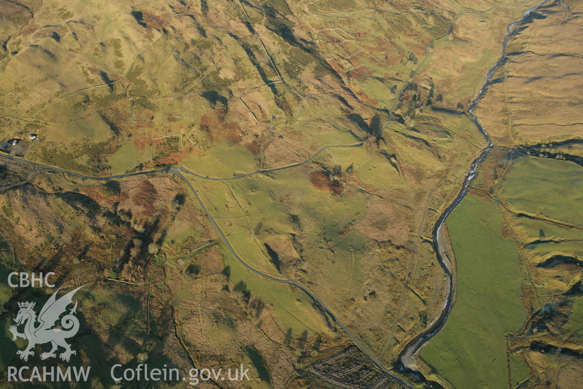 RCAHMW colour oblique photograph of Bronaber firing range. Taken by Toby Driver on 20/12/2007.
