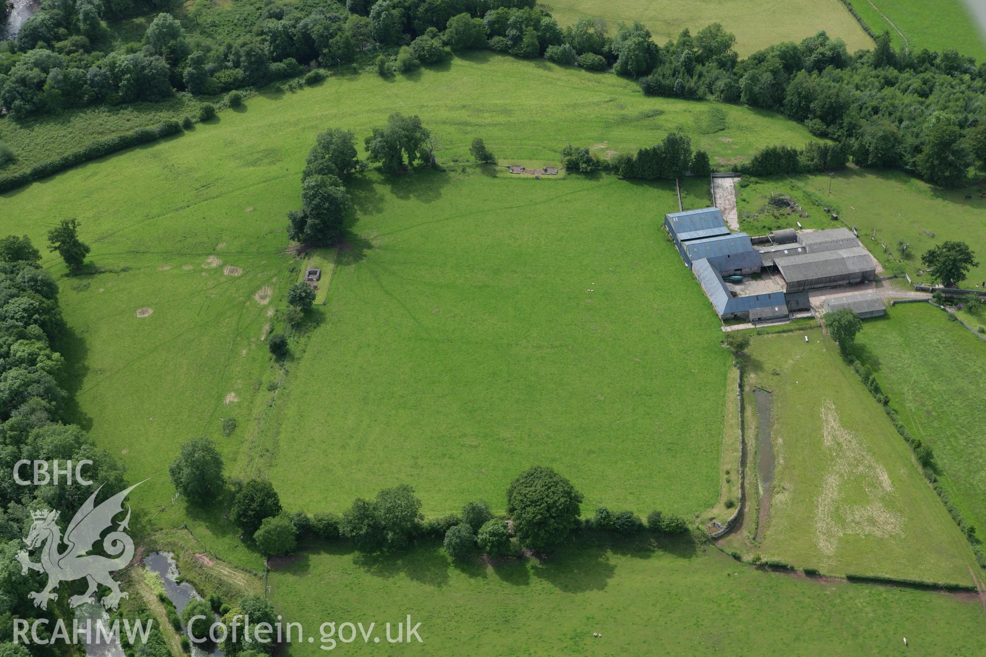 RCAHMW colour oblique aerial photograph of Brecon Gaer. Taken on 09 July 2007 by Toby Driver