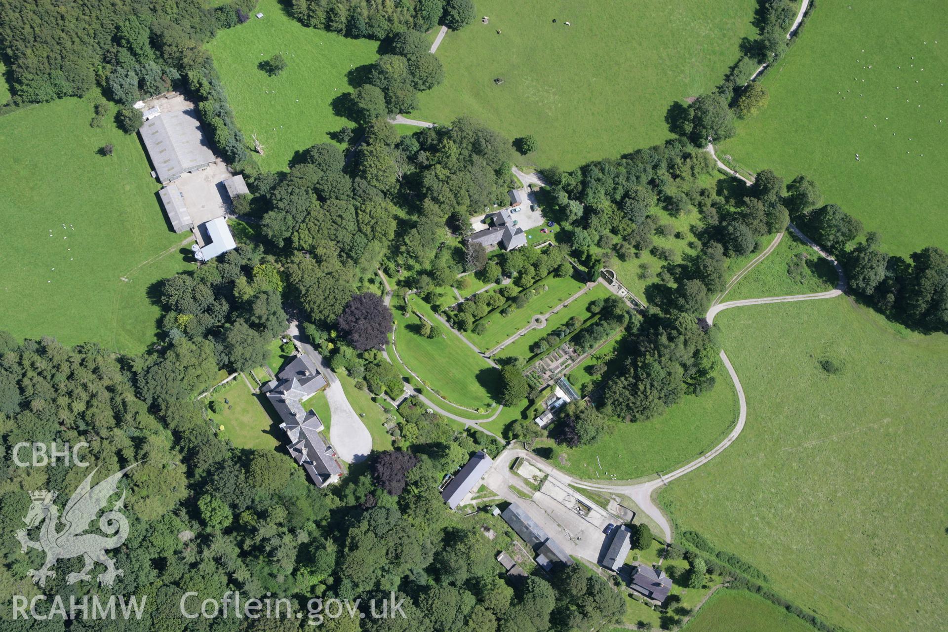 RCAHMW colour oblique aerial photograph of Golden Grove Garden. Taken on 31 July 2007 by Toby Driver