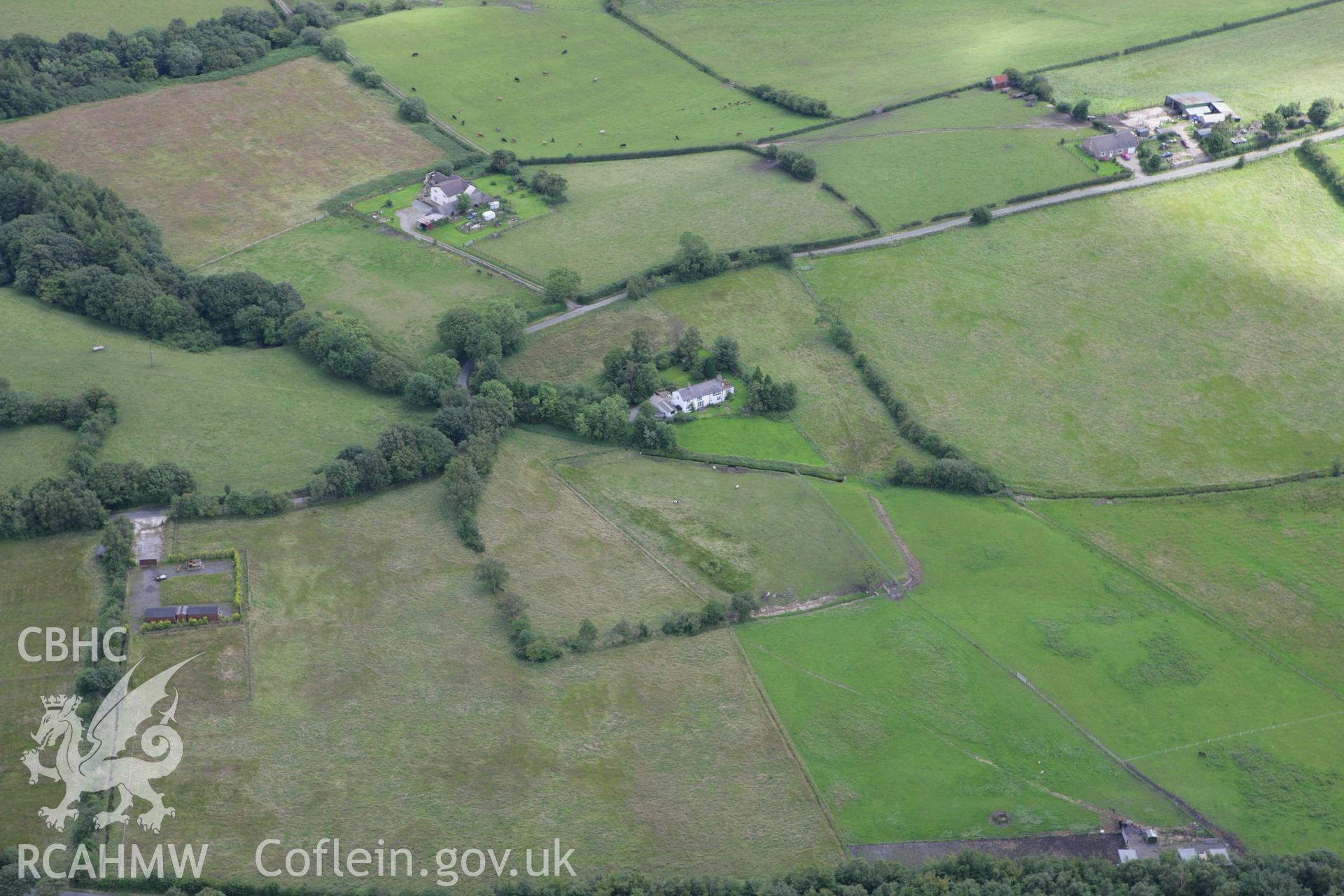 RCAHMW colour oblique aerial photograph of Ffridd Roman Mining Settlement. Taken on 24 July 2007 by Toby Driver