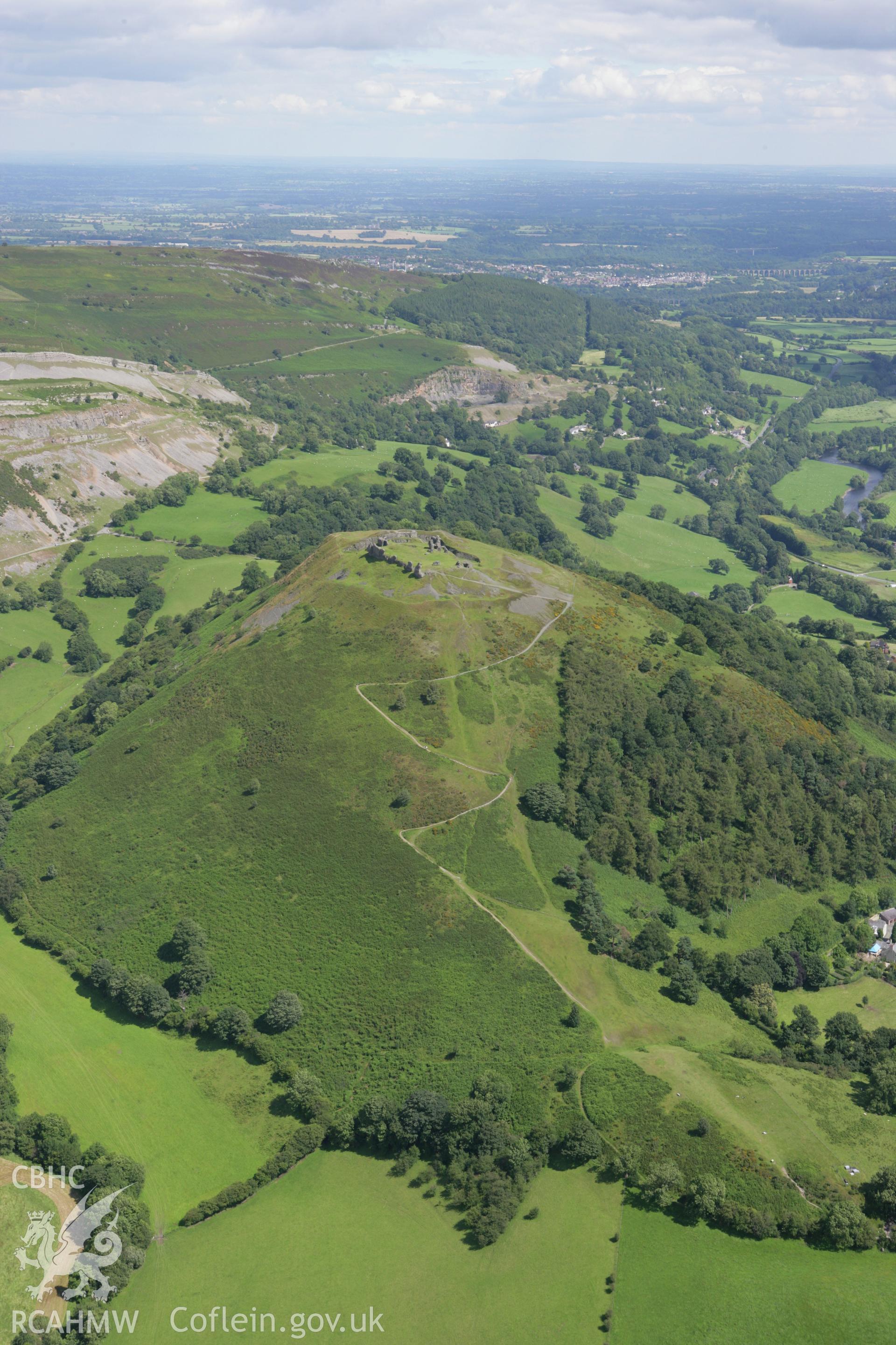 RCAHMW colour oblique aerial photograph of Castell Dinas Bran. Taken on 24 July 2007 by Toby Driver