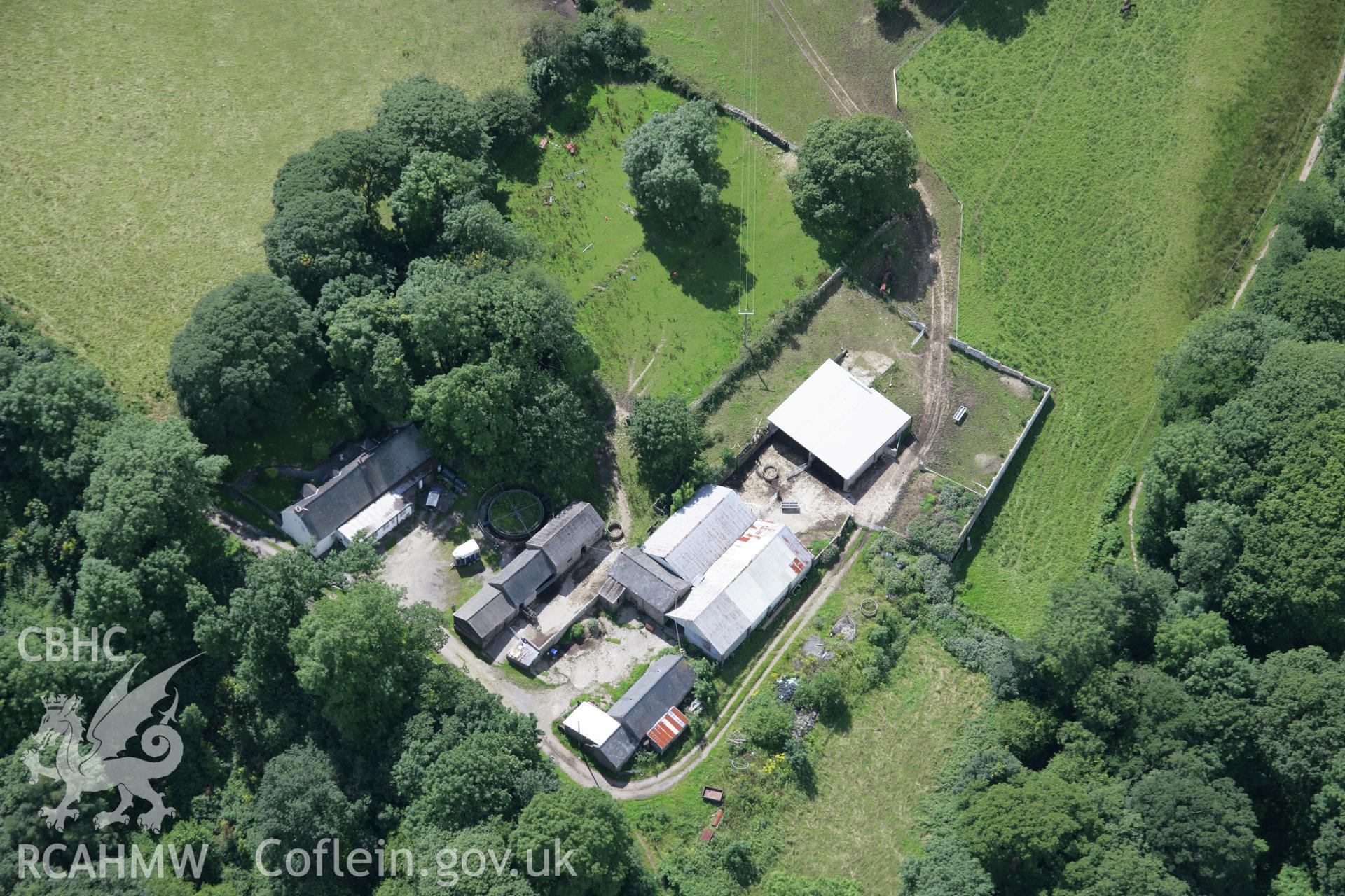 RCAHMW colour oblique aerial photograph of Plas y Bettws. Taken on 30 July 2007 by Toby Driver