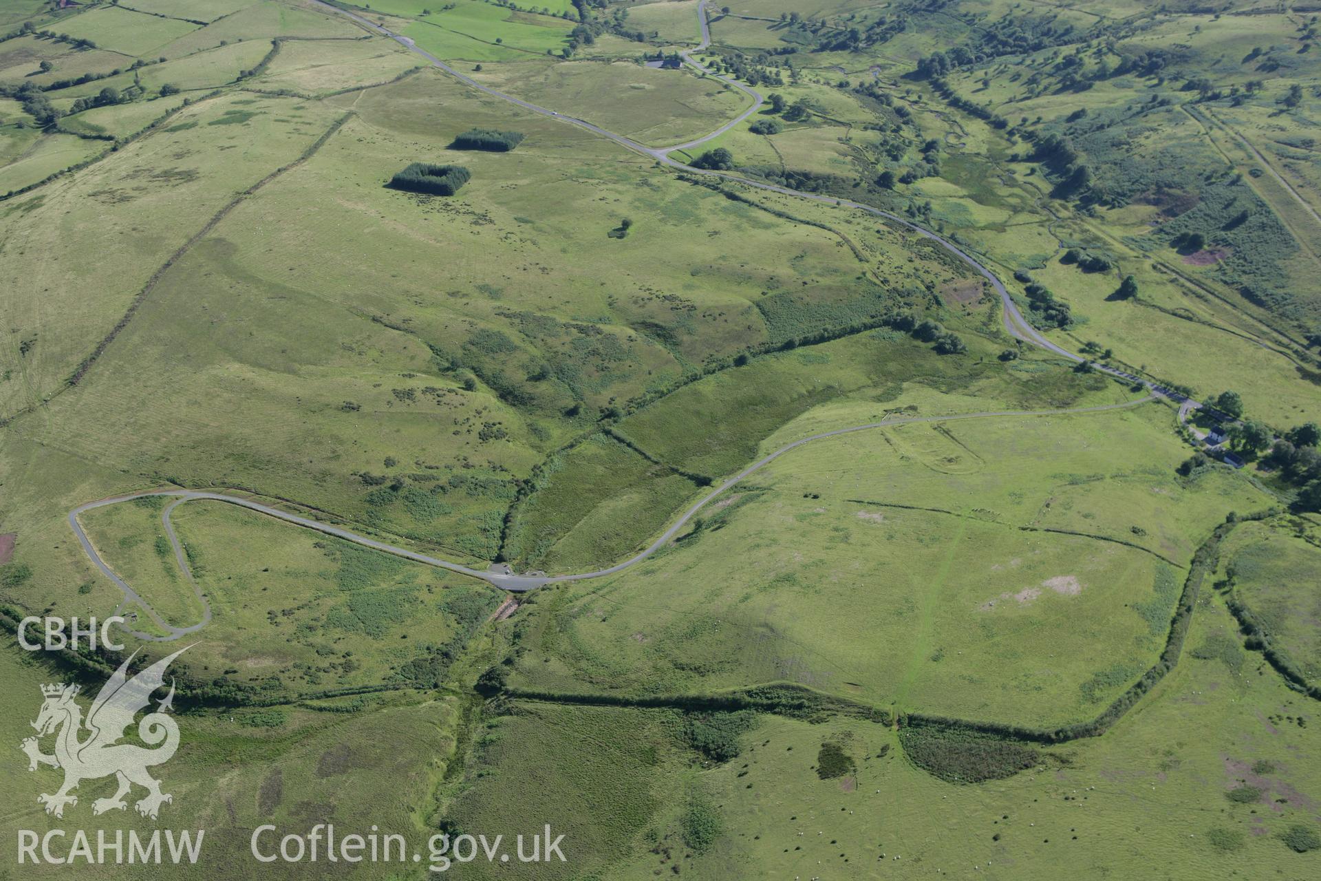 RCAHMW colour oblique aerial photograph of Disgwylfa East Firing Range. Taken on 08 August 2007 by Toby Driver