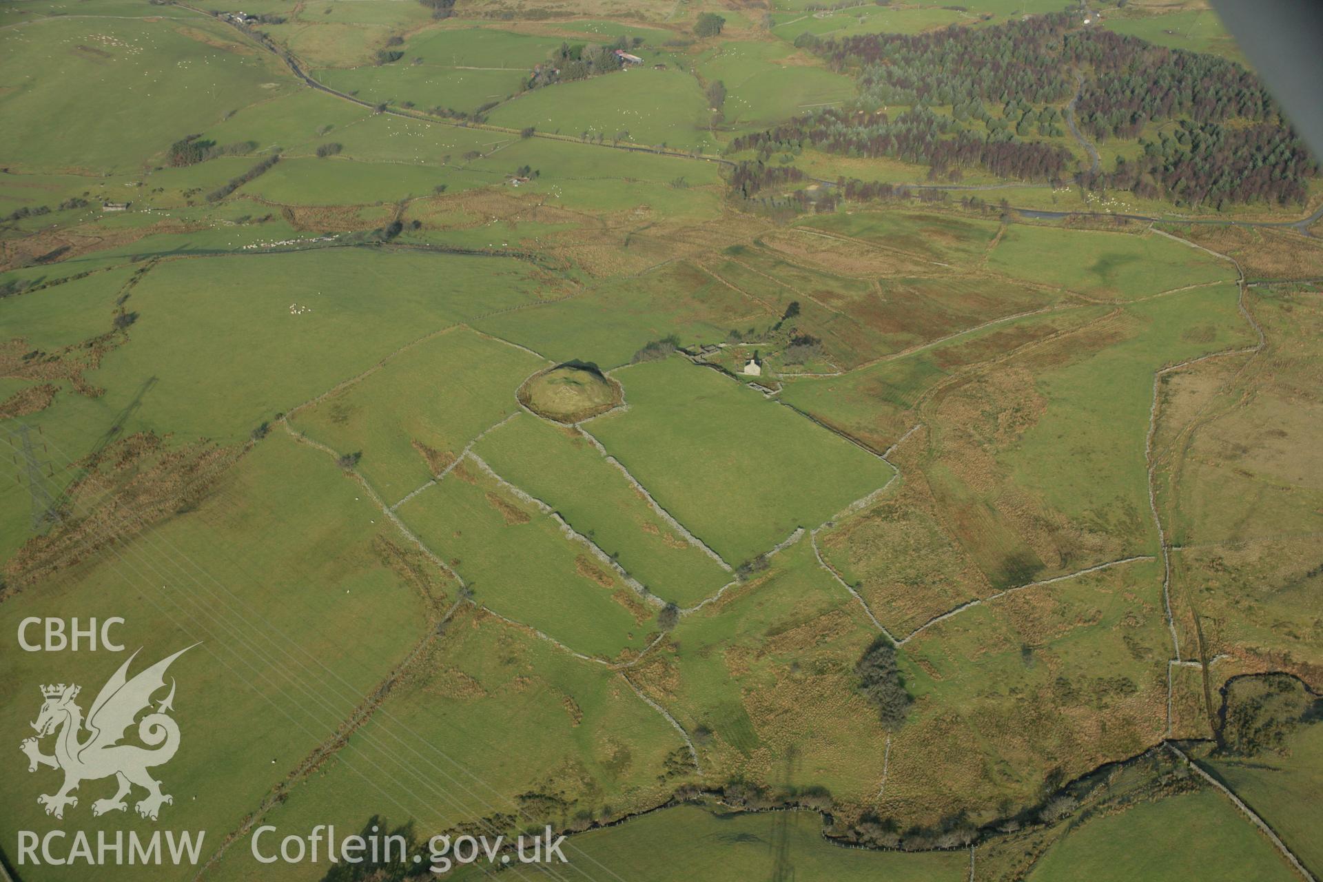 RCAHMW colour oblique aerial photograph of Tomen-y-Mur. Taken on 25 January 2007 by Toby Driver