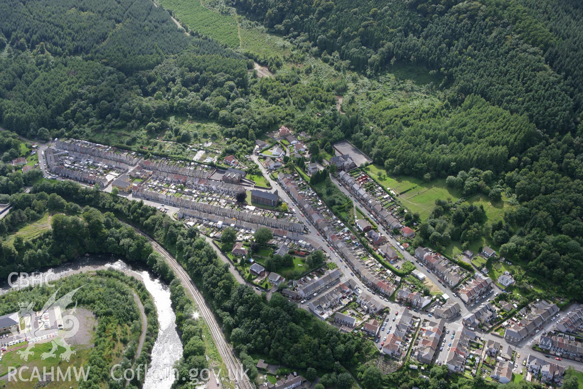 RCAHMW colour oblique aerial photograph of St Donat's, Cardiff Road, Carnetown in a general view from the east. Taken on 30 July 2007 by Toby Driver