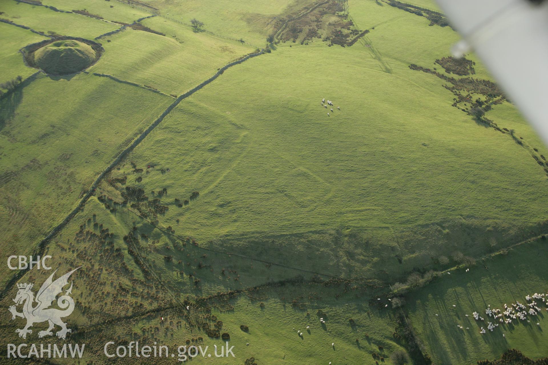 RCAHMW colour oblique aerial photograph of Tomen-y-Mur Enclosure I, northwest of the fort. Taken on 25 January 2007 by Toby Driver