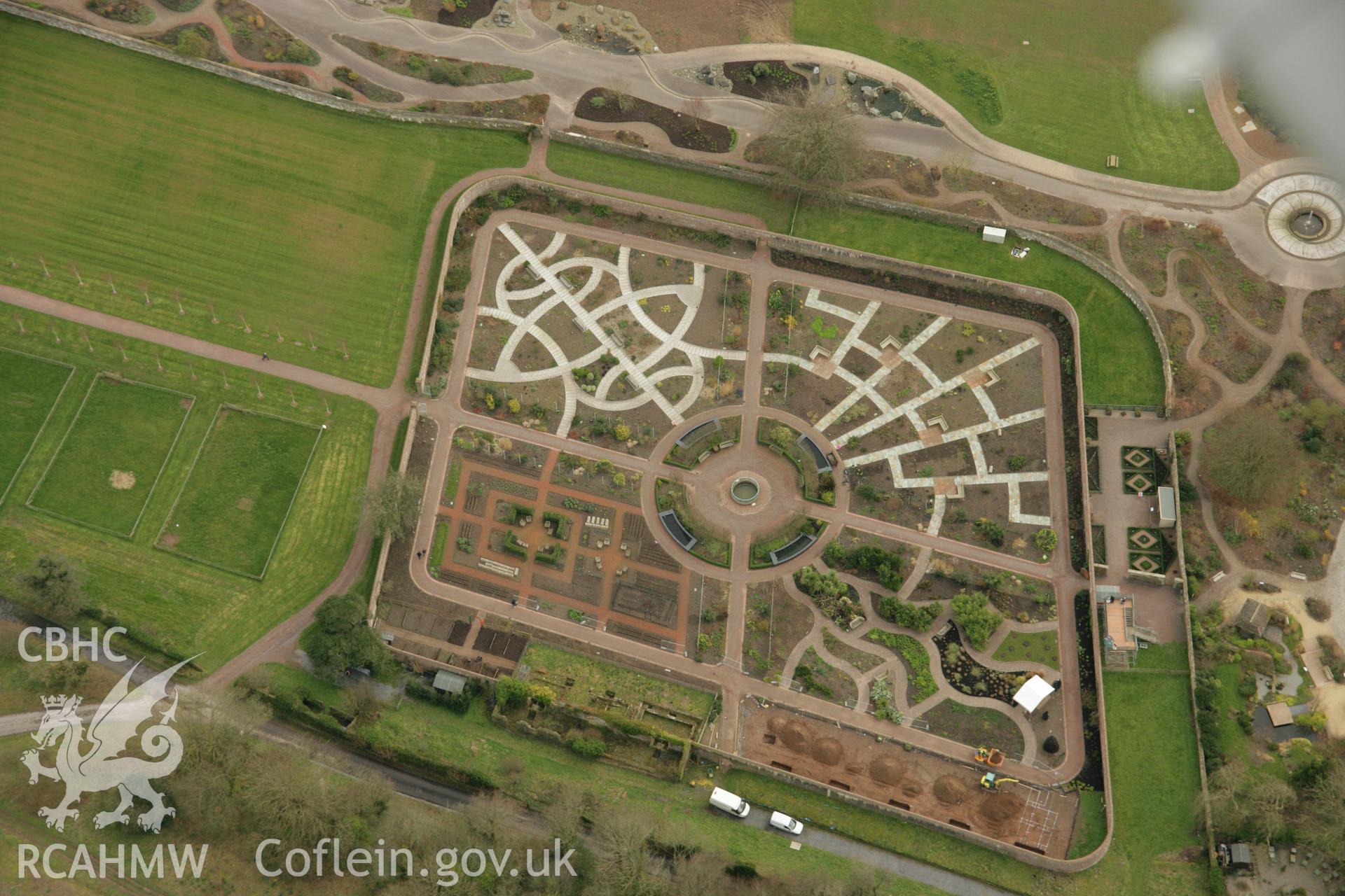 RCAHMW colour oblique aerial photograph of Middleton Hall Park, now the National Botanic Garden of Wales. Taken on 16 March 2007 by Toby Driver