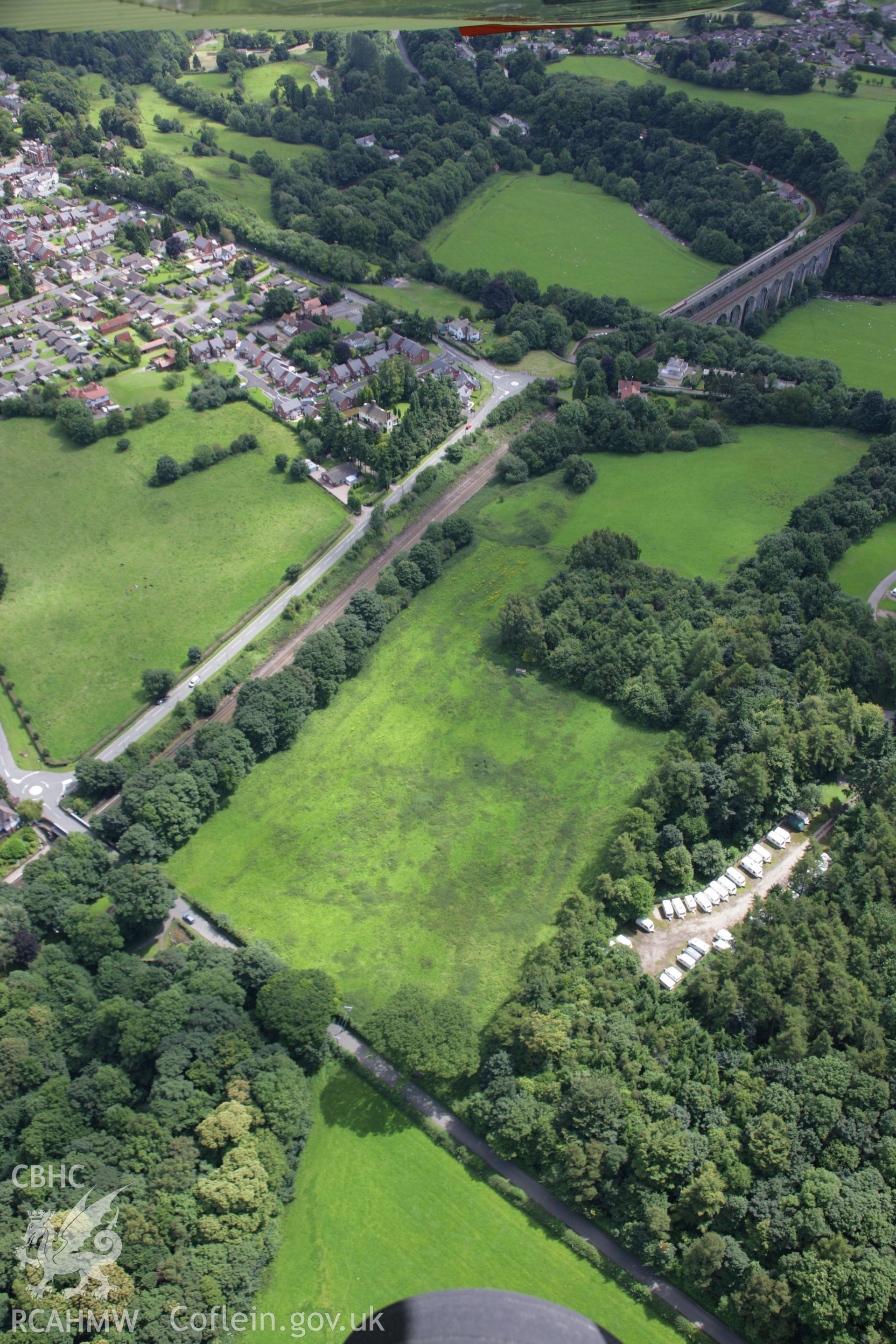 RCAHMW colour oblique aerial photograph of Chirk Tunnel, Llangollen Canal. Taken on 24 July 2007 by Toby Driver