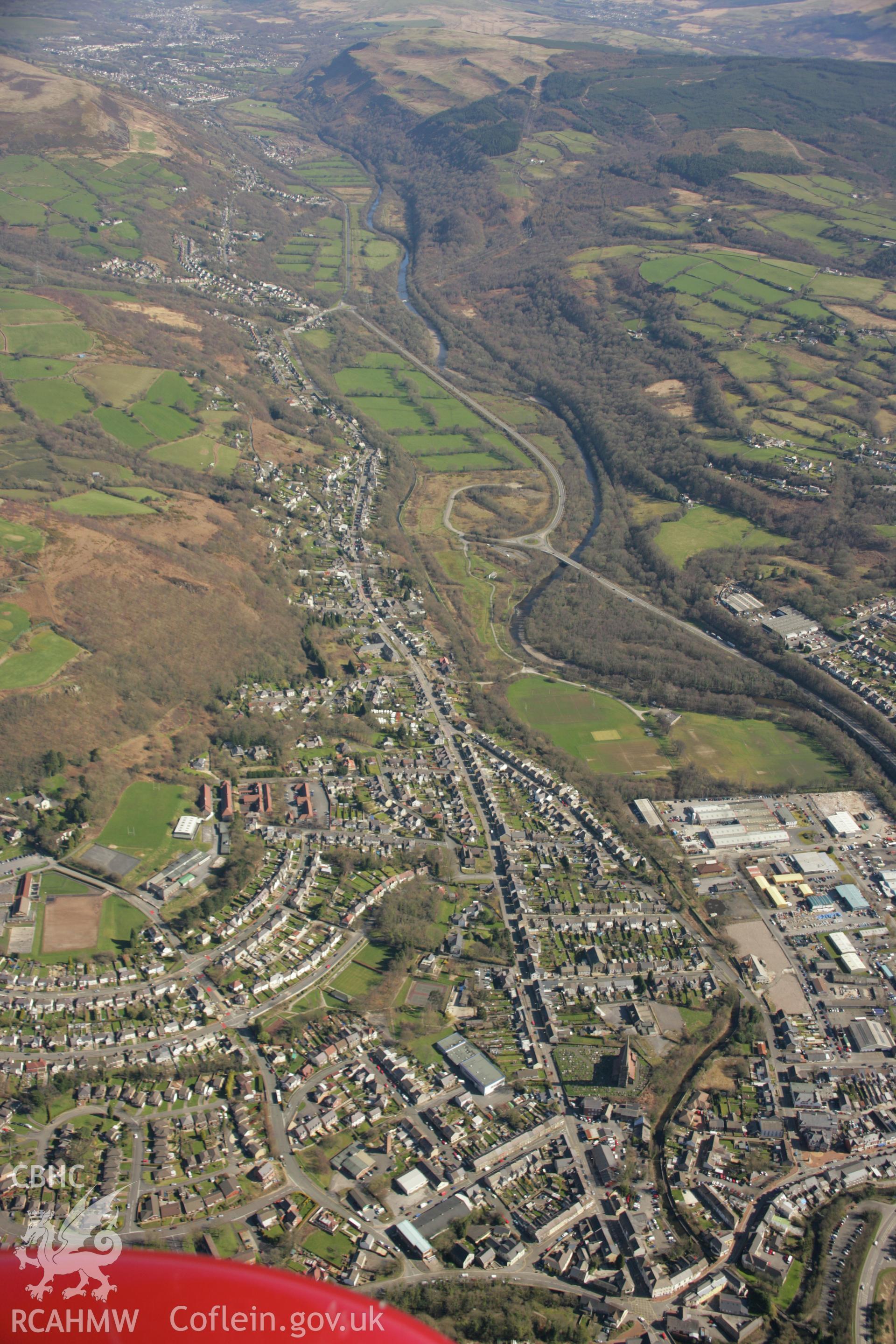 RCAHMW colour oblique aerial photograph of Pontardawe Industrial Landfill. Taken on 21 March 2007 by Toby Driver