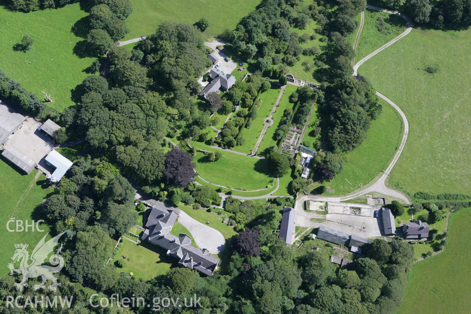 RCAHMW colour oblique aerial photograph of Golden Grove Garden. Taken on 31 July 2007 by Toby Driver