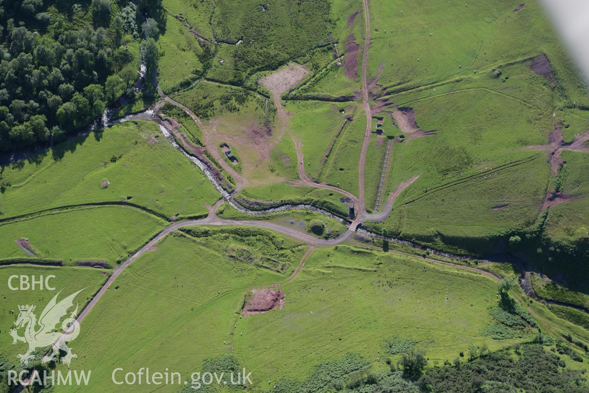 RCAHMW colour oblique aerial photograph of Maerdy. Taken on 08 August 2007 by Toby Driver