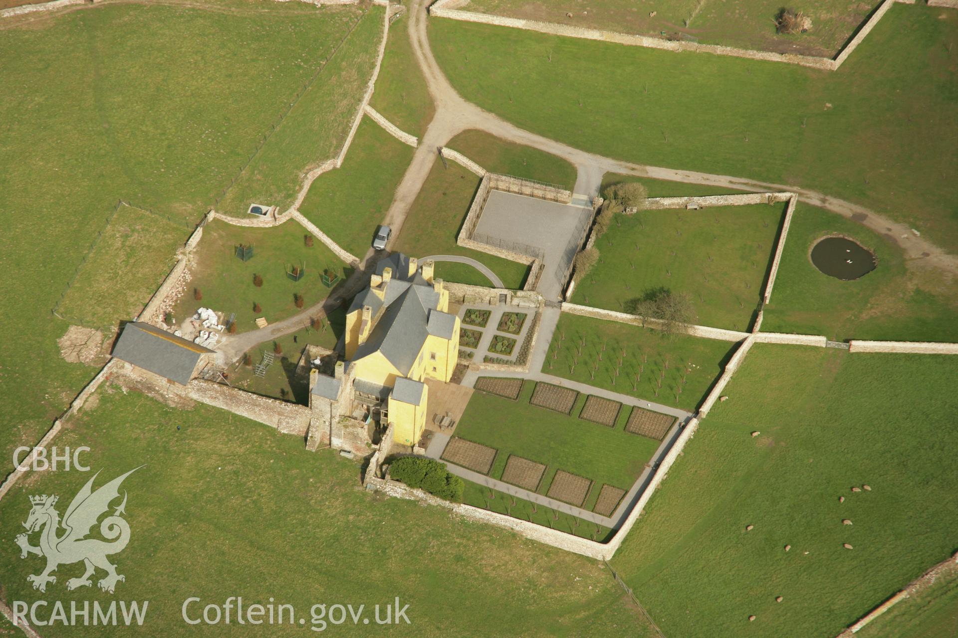 RCAHMW colour oblique aerial photograph of Sker House. Taken on 16 March 2007 by Toby Driver