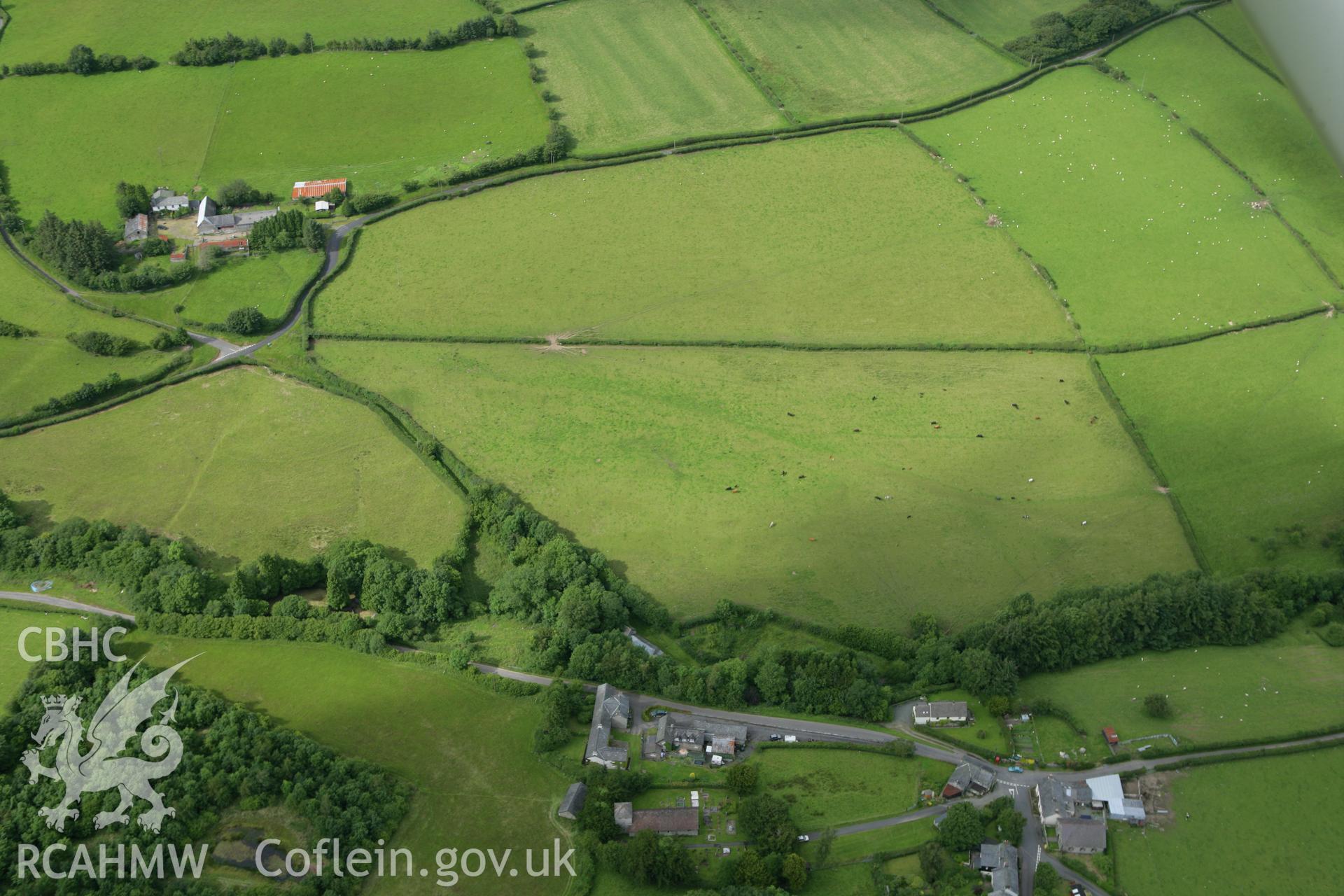 RCAHMW colour oblique aerial photograph of Gwenddwr Deserted Village. Taken on 09 July 2007 by Toby Driver