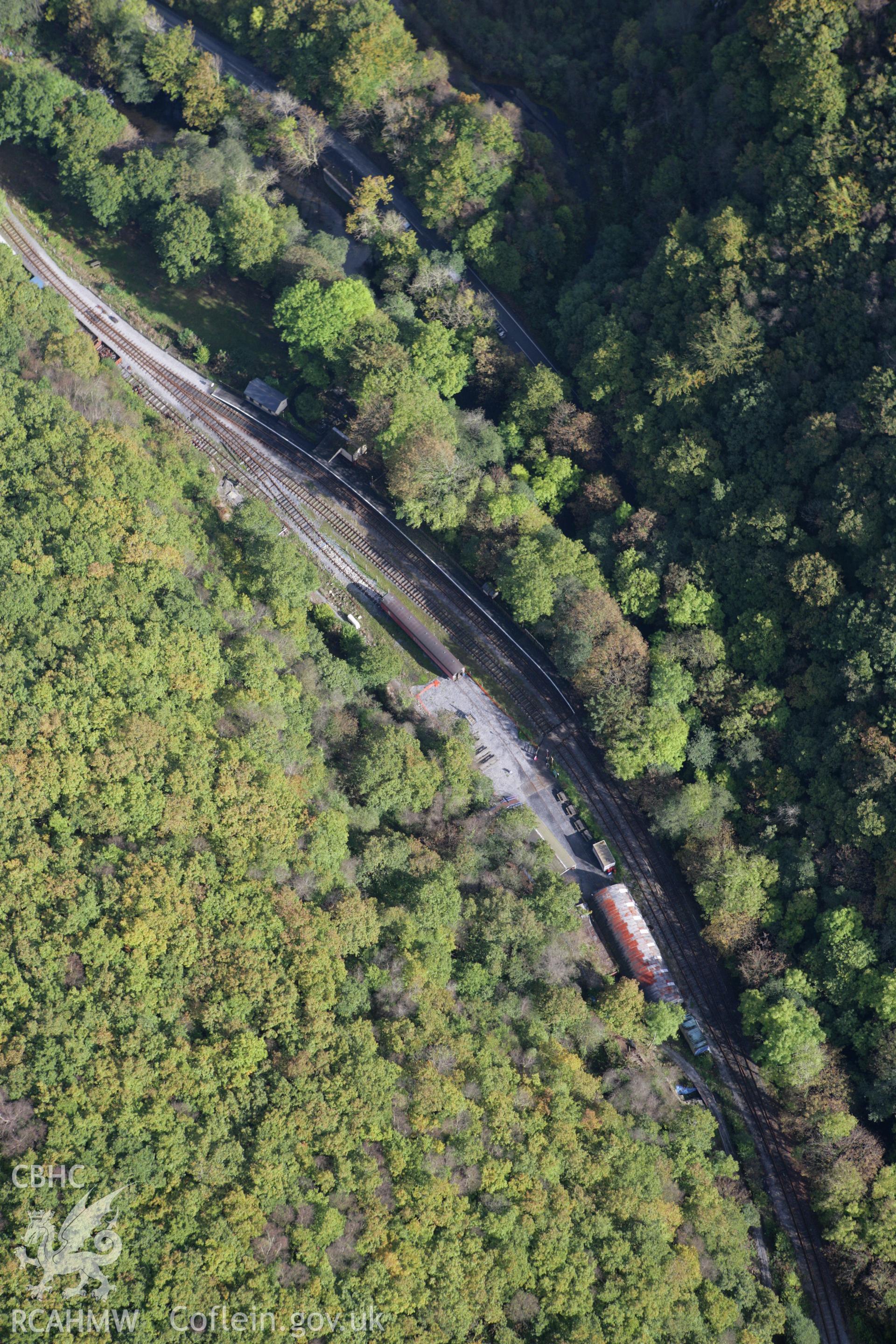 RCAHMW colour oblique photograph of Gwili Railway, near Forge Quarry. Taken by Toby Driver on 04/10/2007.