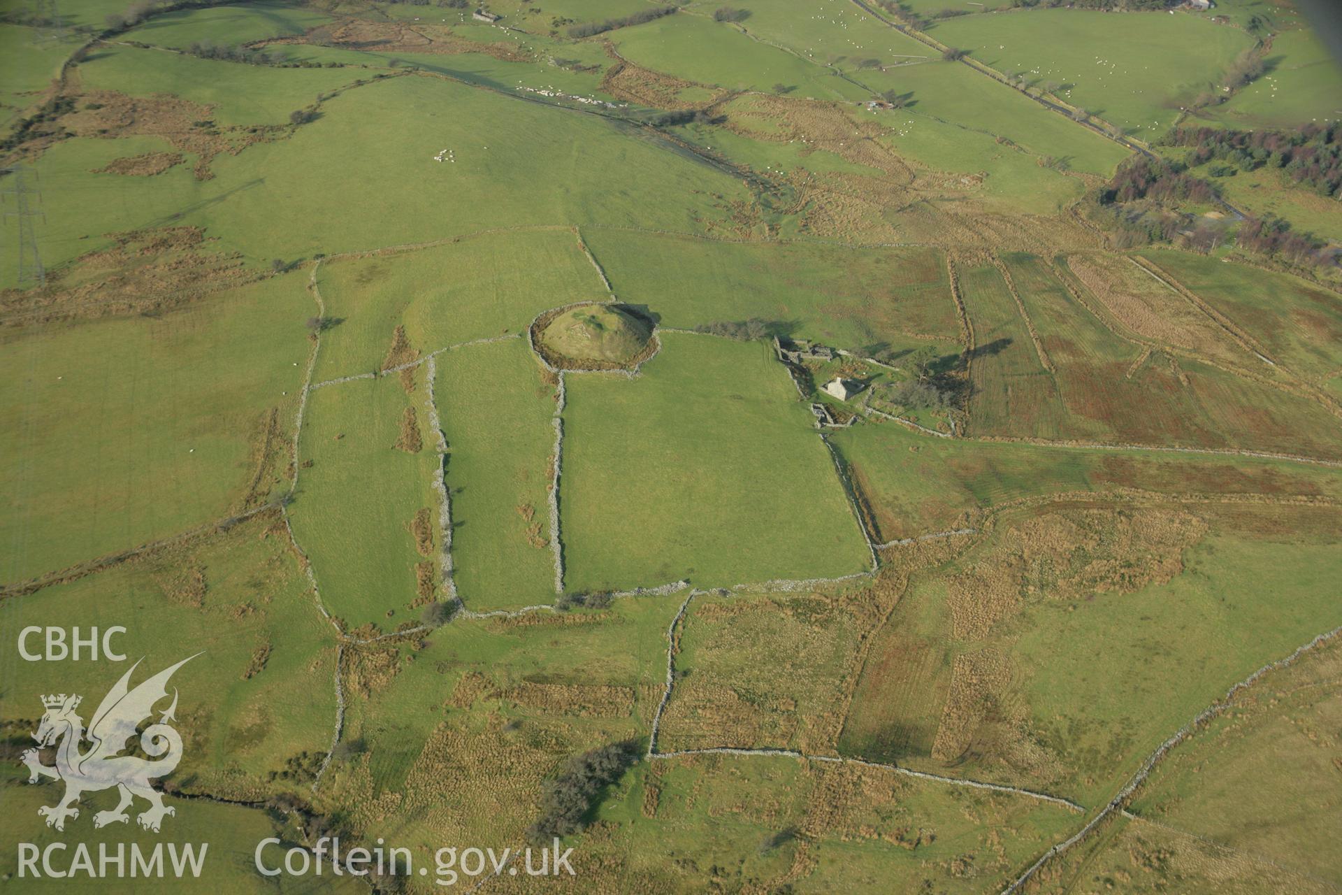 RCAHMW colour oblique aerial photograph of Tomen-y-Mur. Taken on 25 January 2007 by Toby Driver