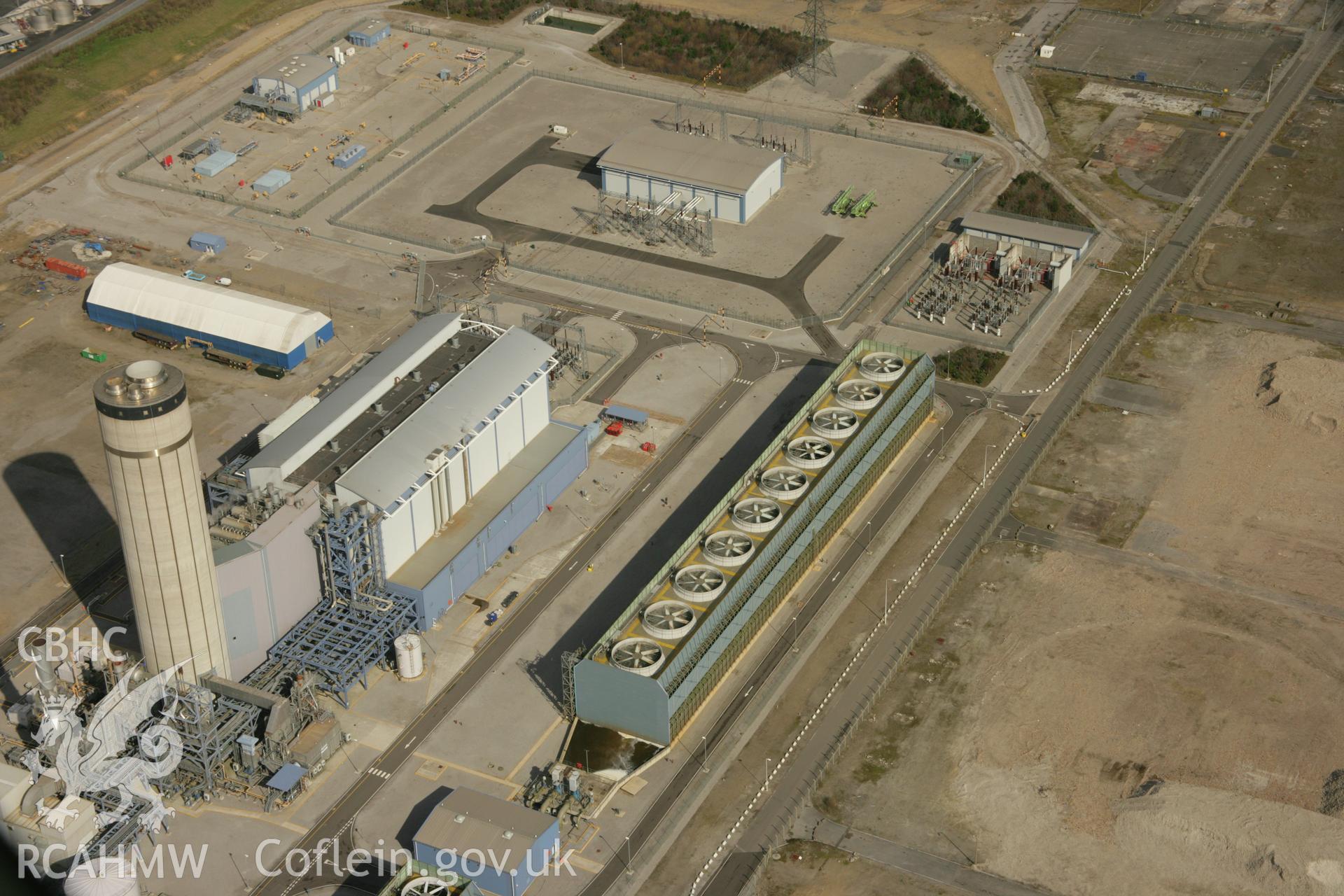 RCAHMW colour oblique aerial photograph of BP Chemicals, Baglan Bay. Taken on 16 March 2007 by Toby Driver