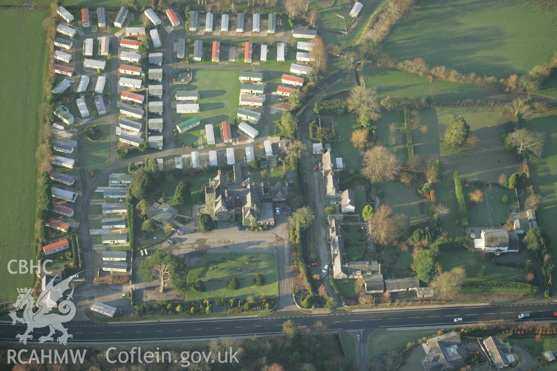 RCAHMW colour oblique aerial photograph of Maenan Abbey, Aberconwy. Taken on 25 January 2007 by Toby Driver
