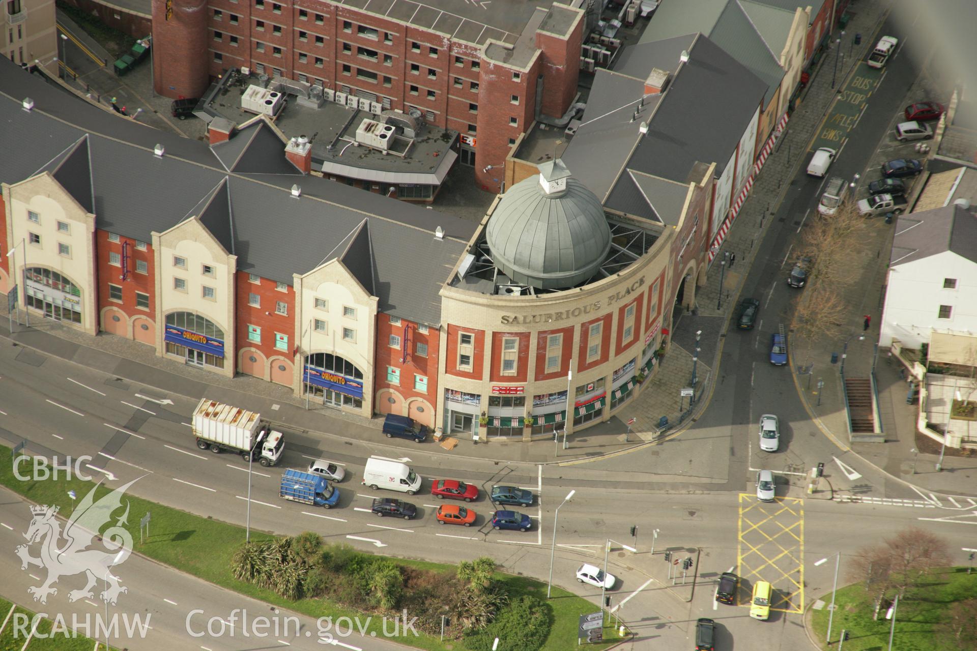 RCAHMW colour oblique aerial photograph of Coleridge House, Prospect Place. Taken on 16 March 2007 by Toby Driver