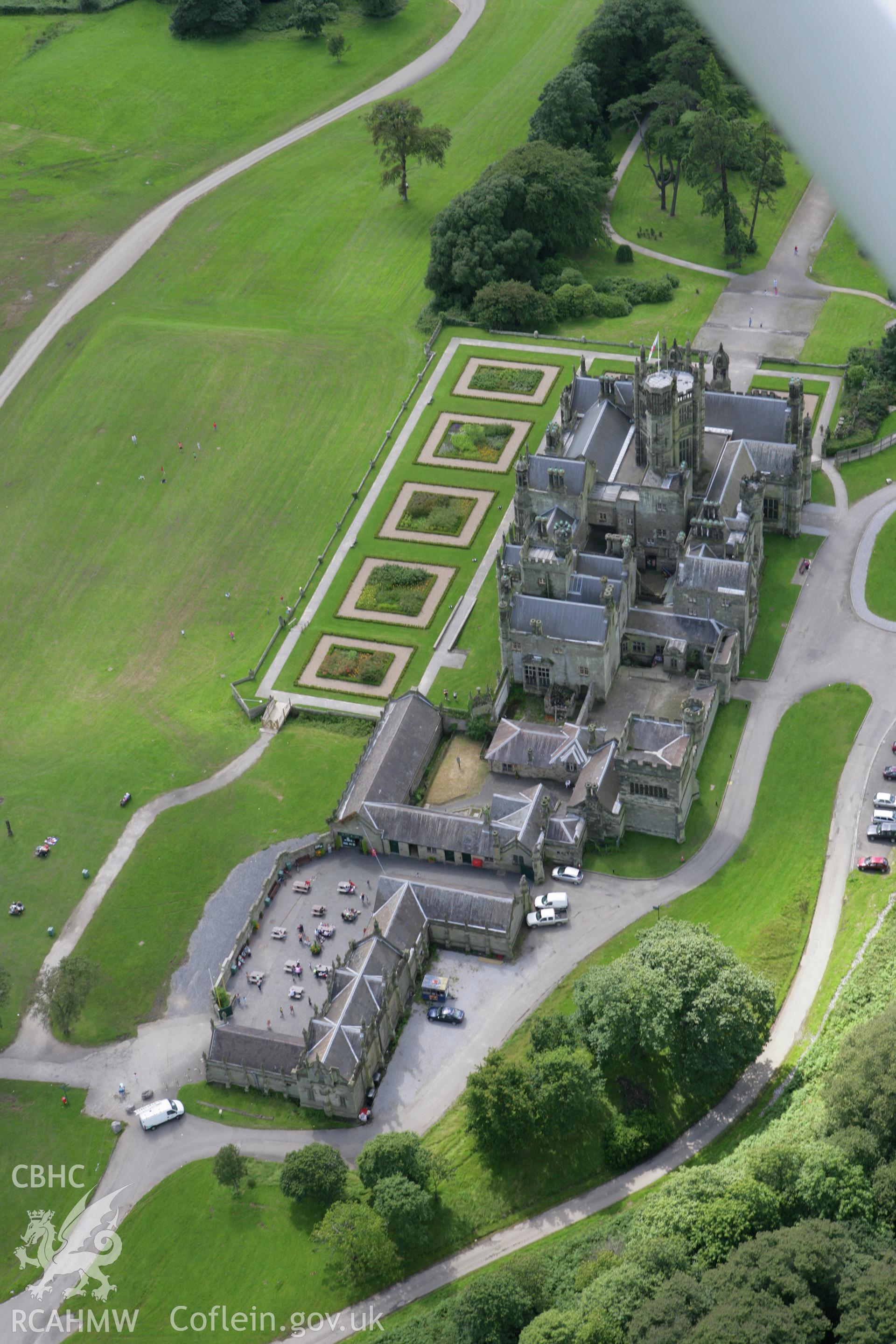 RCAHMW colour oblique aerial photograph of Margam Castle. Taken on 30 July 2007 by Toby Driver