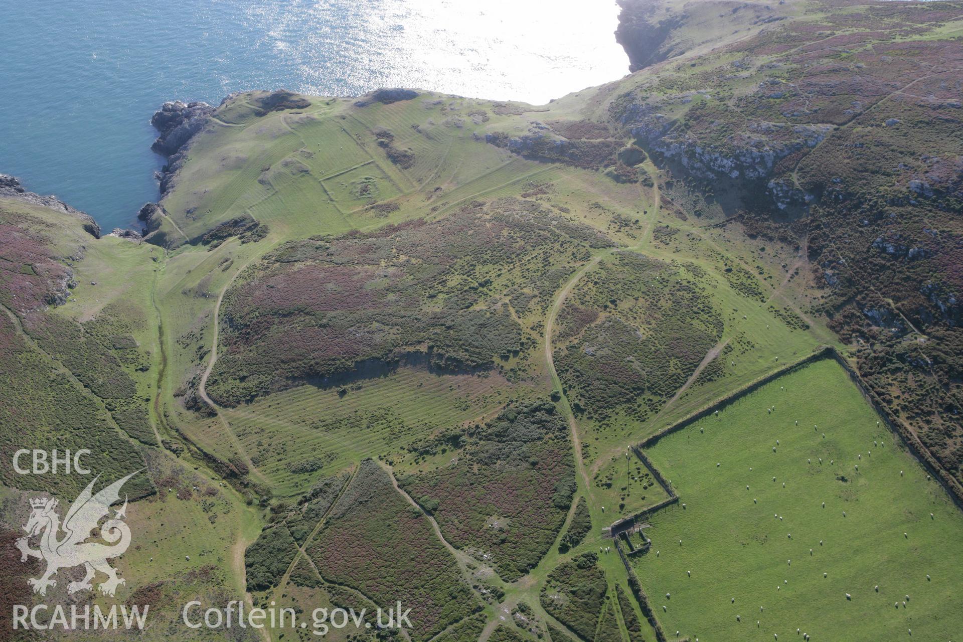 RCAHMW colour oblique aerial photograph of St Marys Church. Taken on 06 September 2007 by Toby Driver