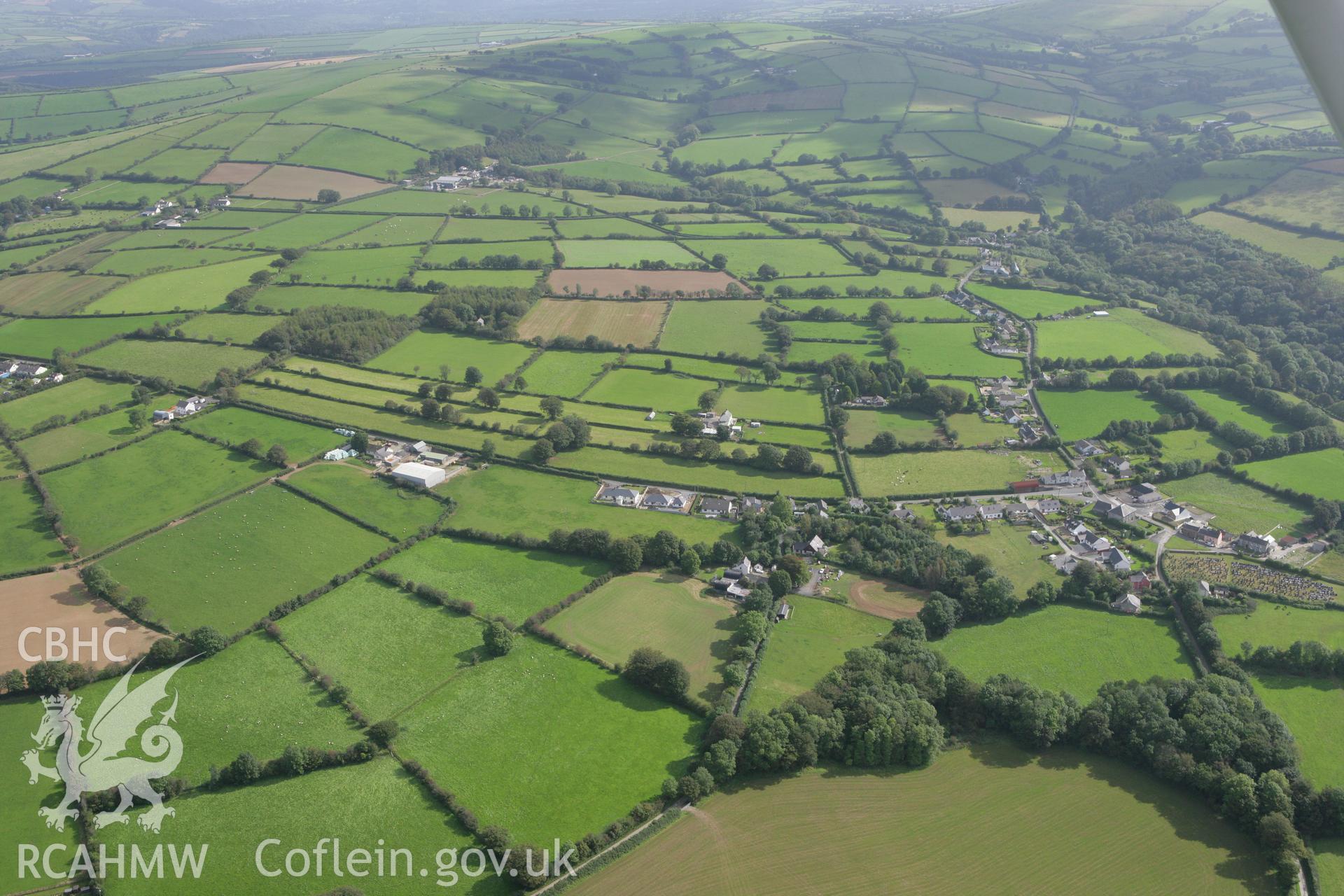 RCAHMW colour oblique photograph of Capel Iwan, Newcastle Emlyn. Taken by Toby Driver on 11/09/2007.