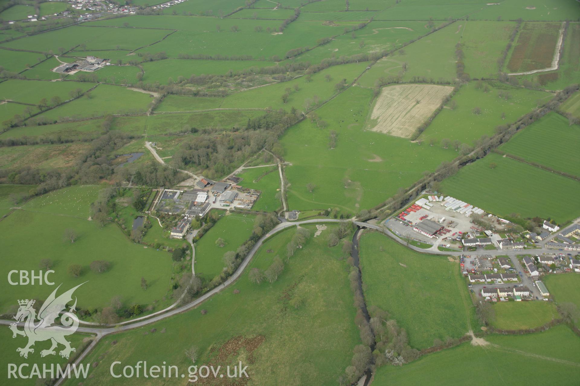RCAHMW colour oblique aerial photograph of Talsarn Village. Taken on 17 April 2007 by Toby Driver