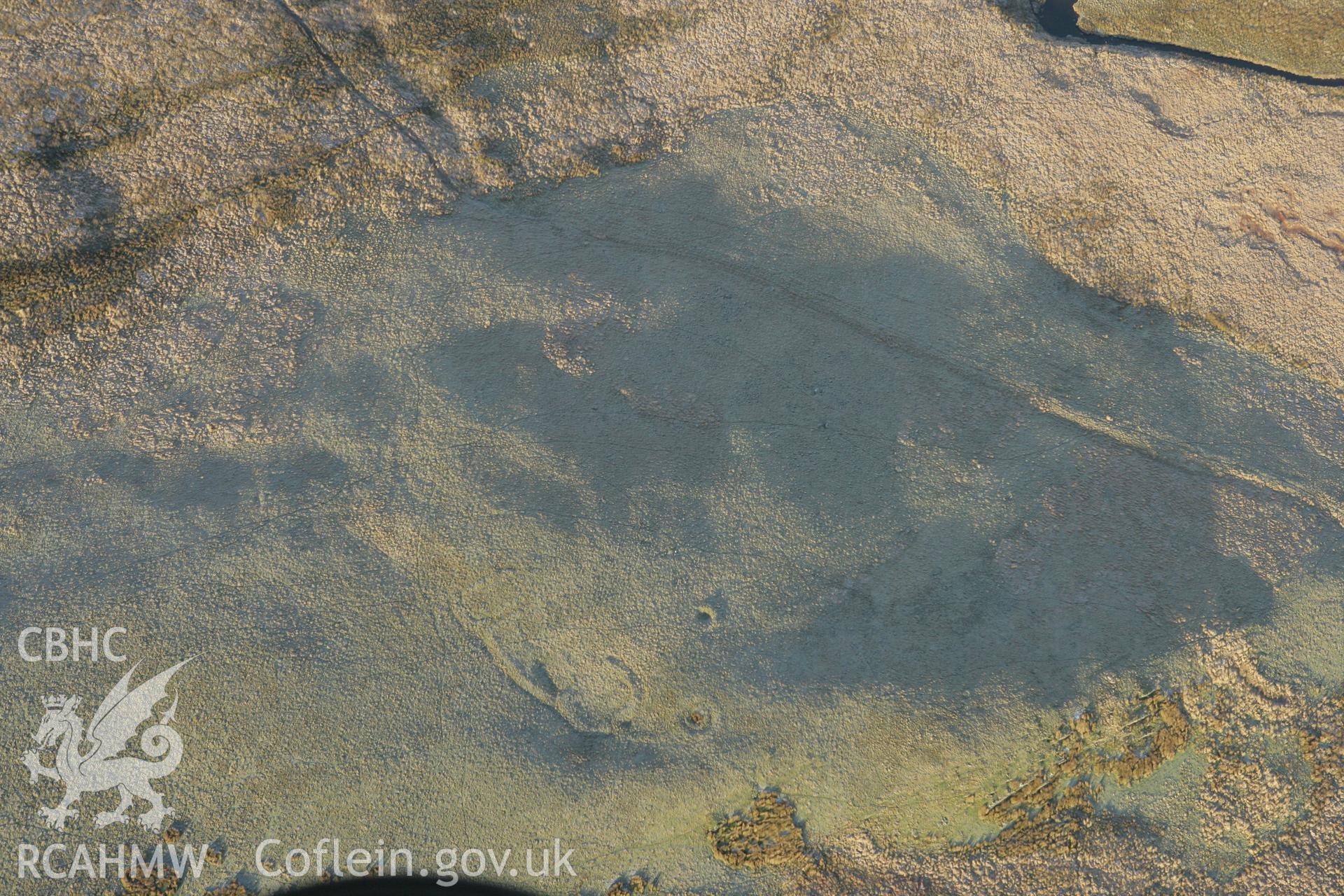 RCAHMW colour oblique photograph of Esgair Wen, a deserted rural settlement. Taken by Toby Driver on 20/12/2007.