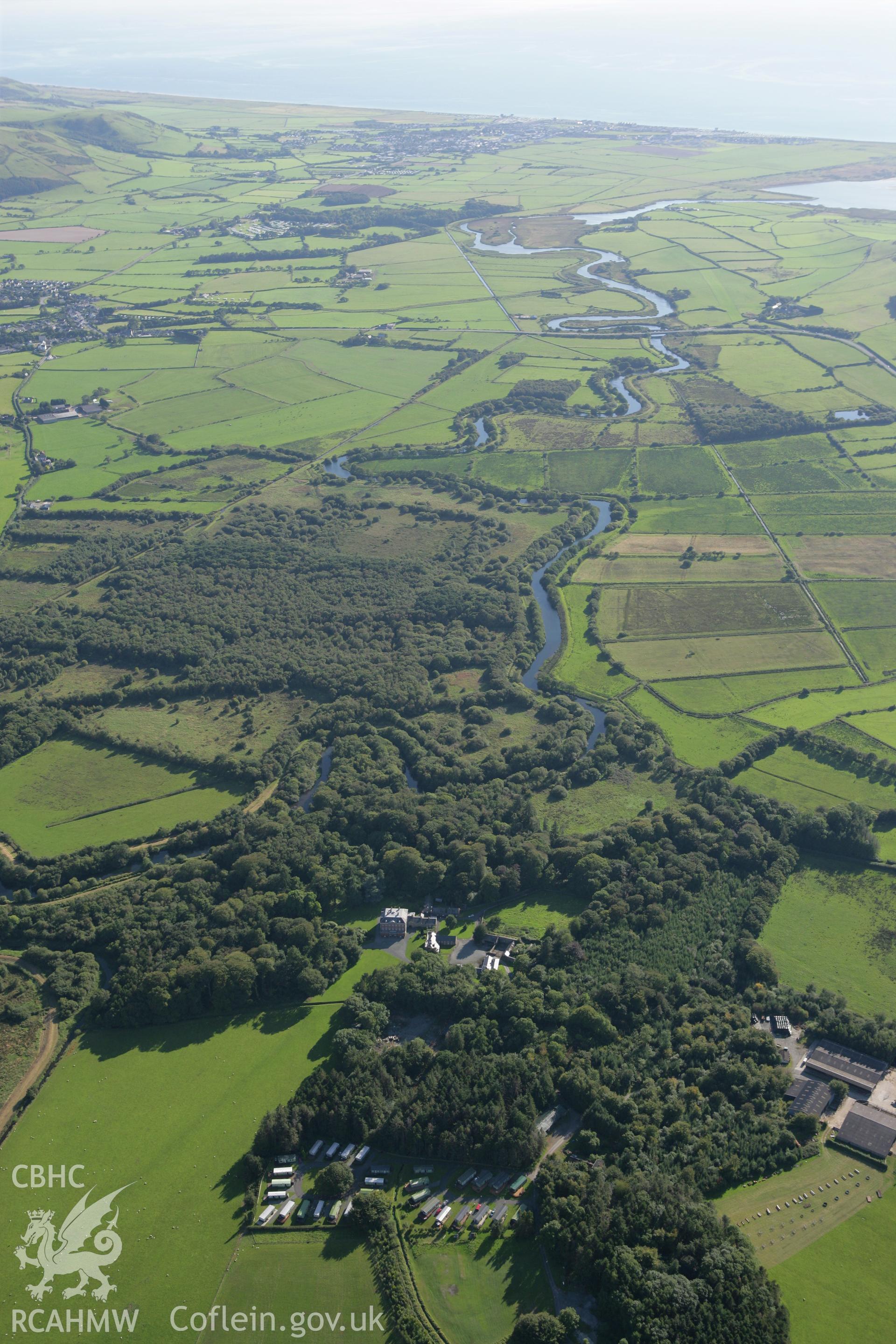 RCAHMW colour oblique aerial photograph of Peniarth Country House Garden, Llanegryn. Taken on 06 September 2007 by Toby Driver
