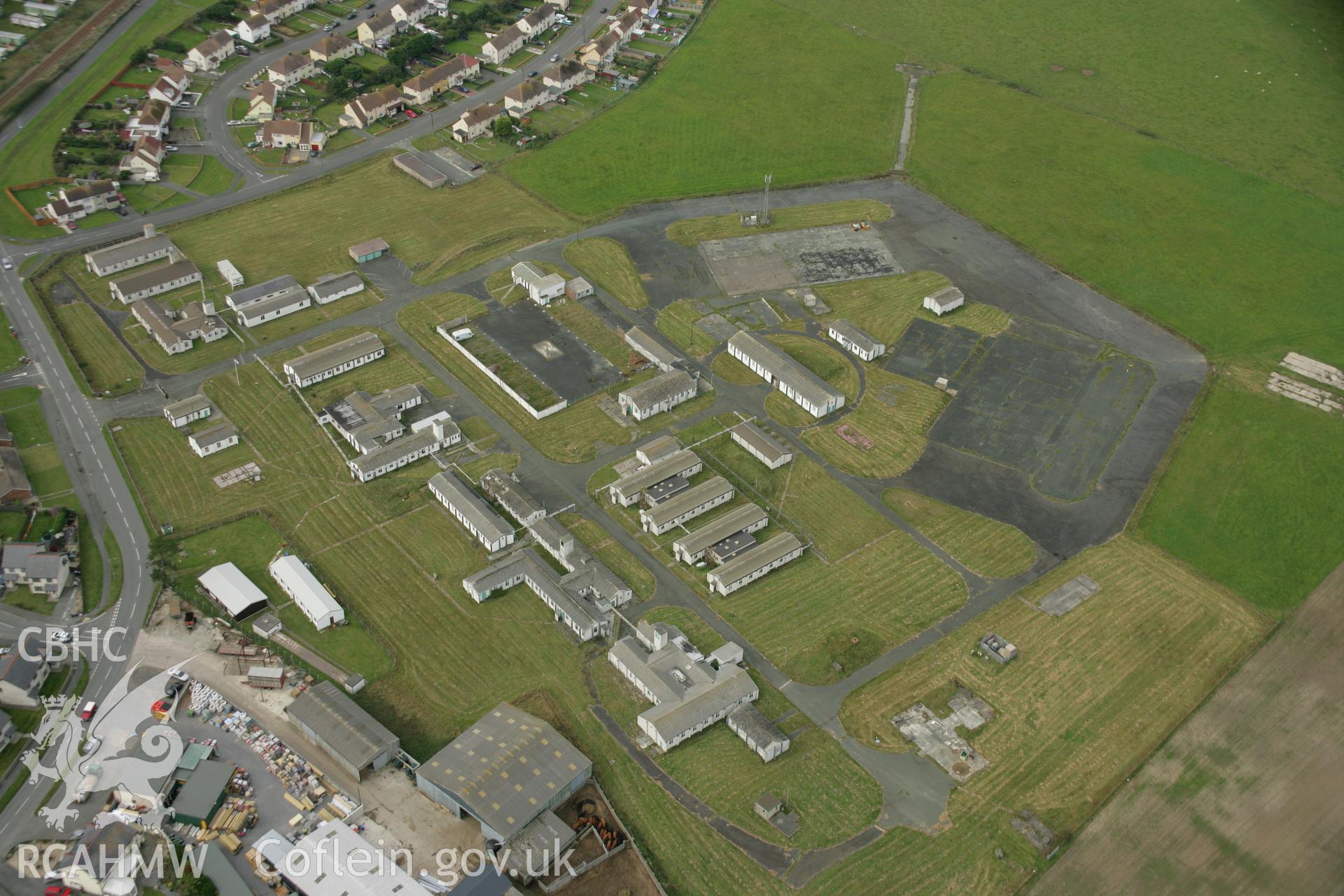 RCAHMW colour oblique photograph of Towyn airfield;Morfa town airfield, Tywyn. Taken by Toby Driver on 08/10/2007.