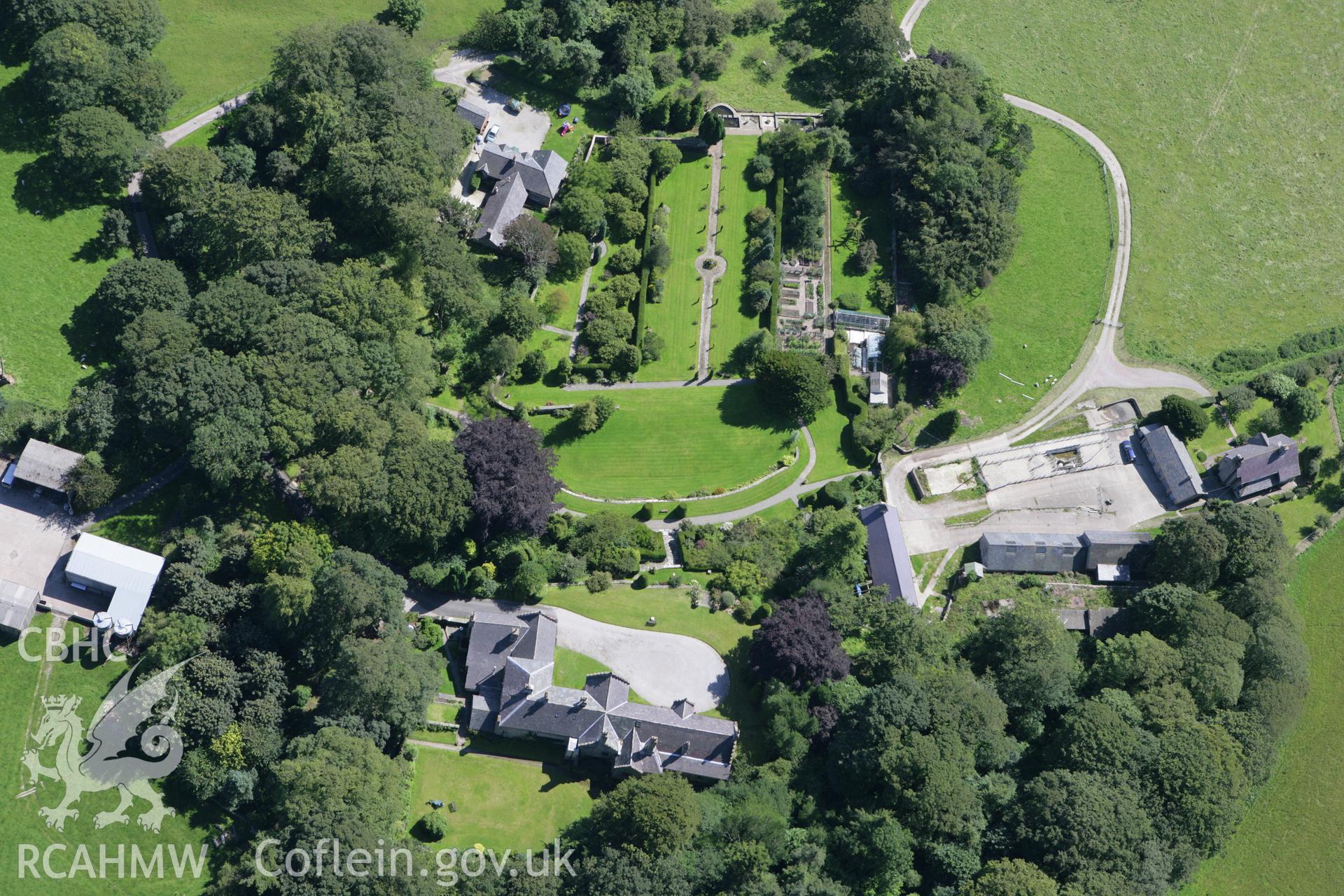 RCAHMW colour oblique aerial photograph of Golden Grove Garden. Taken on 31 July 2007 by Toby Driver