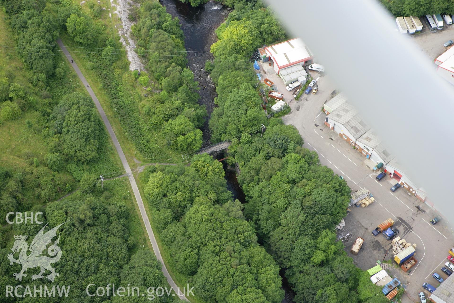 RCAHMW colour oblique aerial photograph of Pont-y-Cafnau, Merthyr Tydfil. Taken on 30 July 2007 by Toby Driver