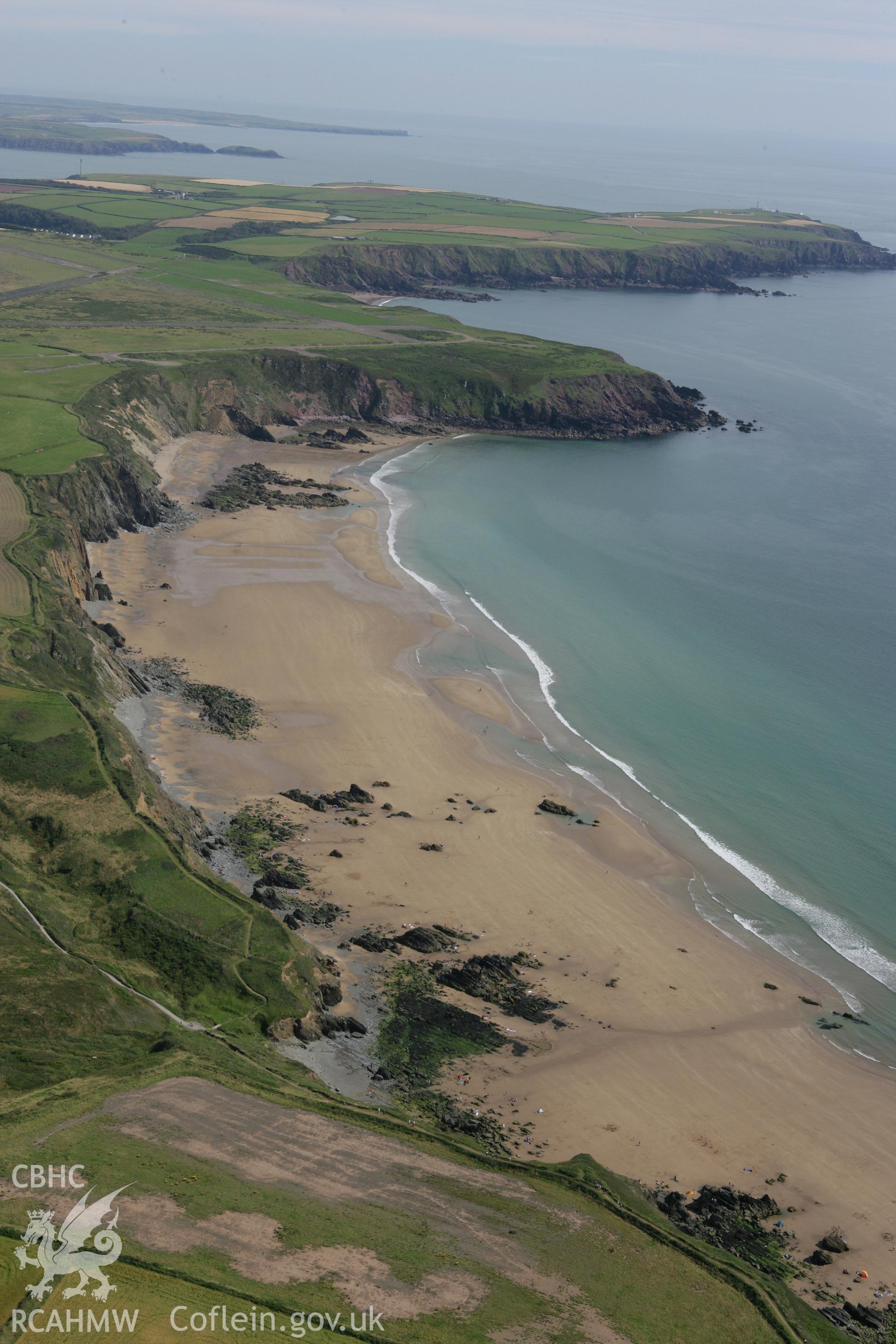 RCAHMW colour oblique photograph of Gateholm Island. Taken by Toby Driver on 01/08/2007.