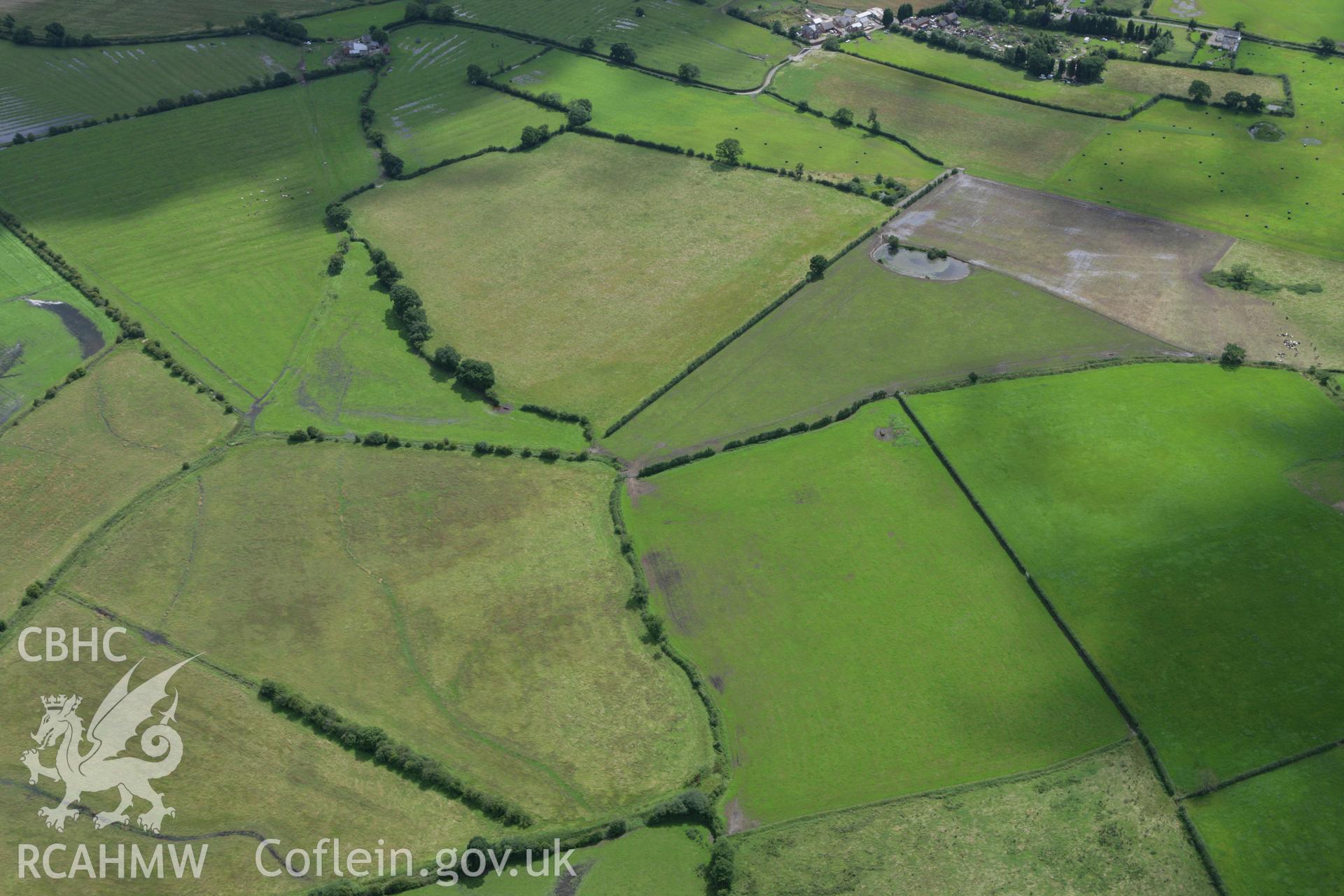 RCAHMW colour oblique aerial photograph of the location of the hoard found at Trevalyn Farm. Taken on 24 July 2007 by Toby Driver