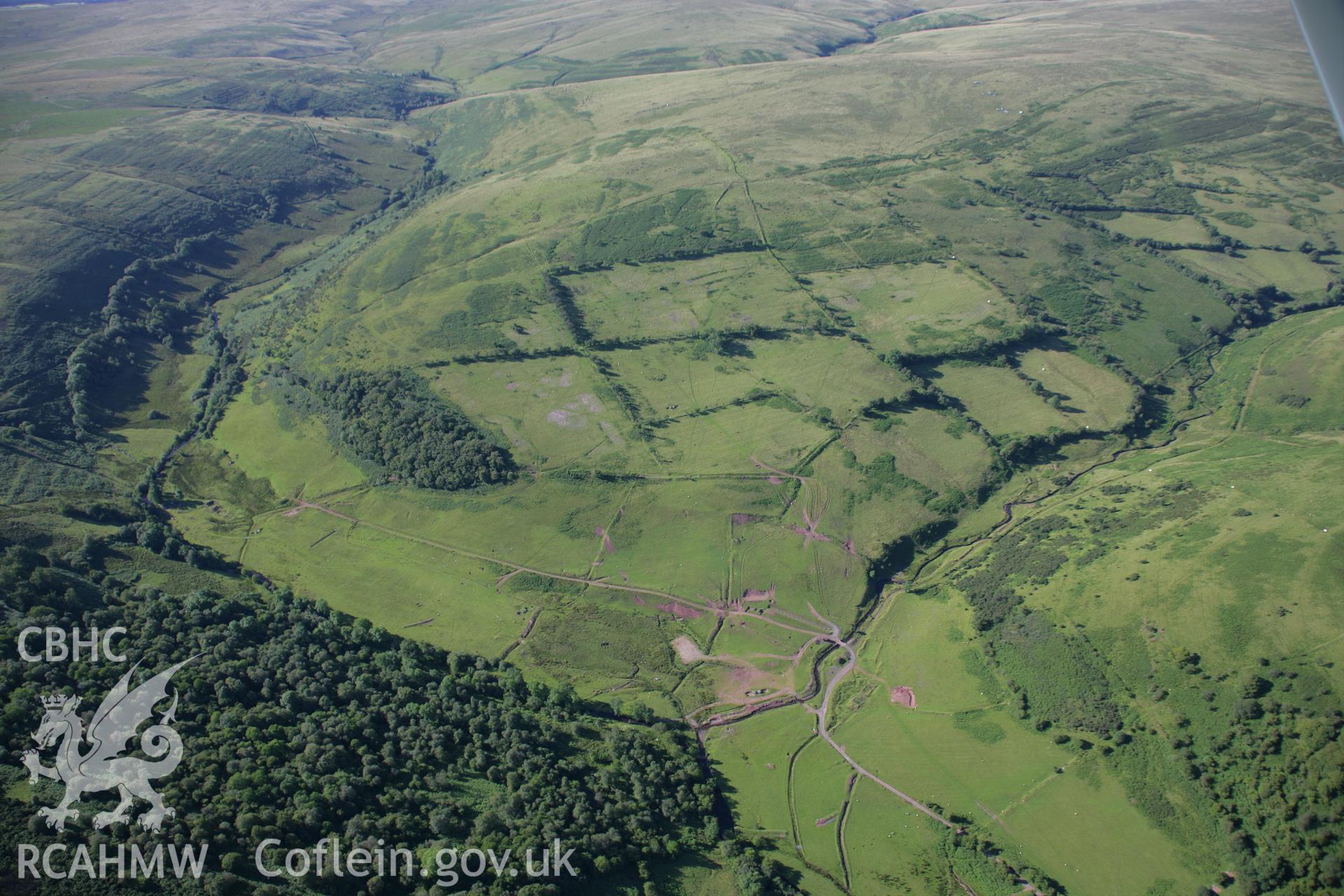 RCAHMW colour oblique aerial photograph of Maerdy. Taken on 08 August 2007 by Toby Driver