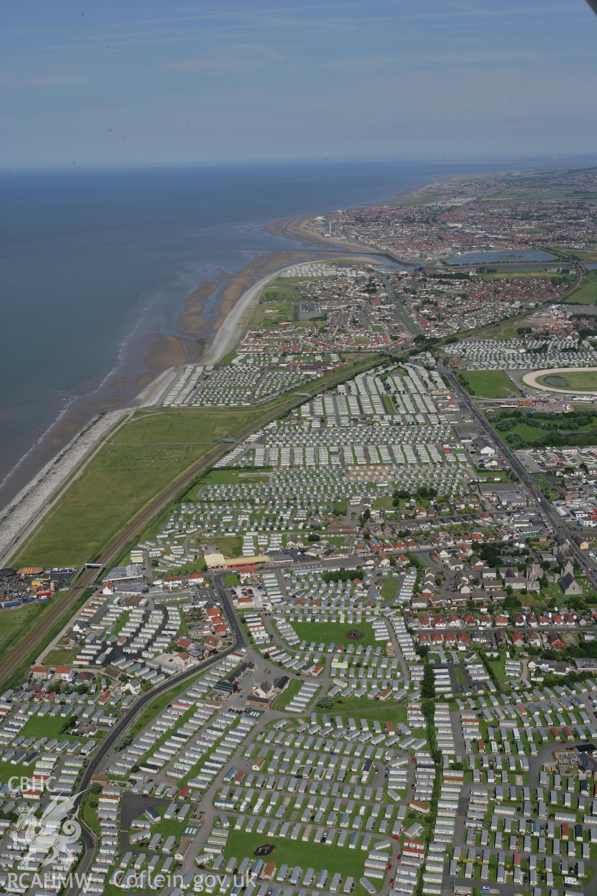 RCAHMW colour oblique aerial photograph of Salem Chapel, Towyn. Taken on 31 July 2007 by Toby Driver