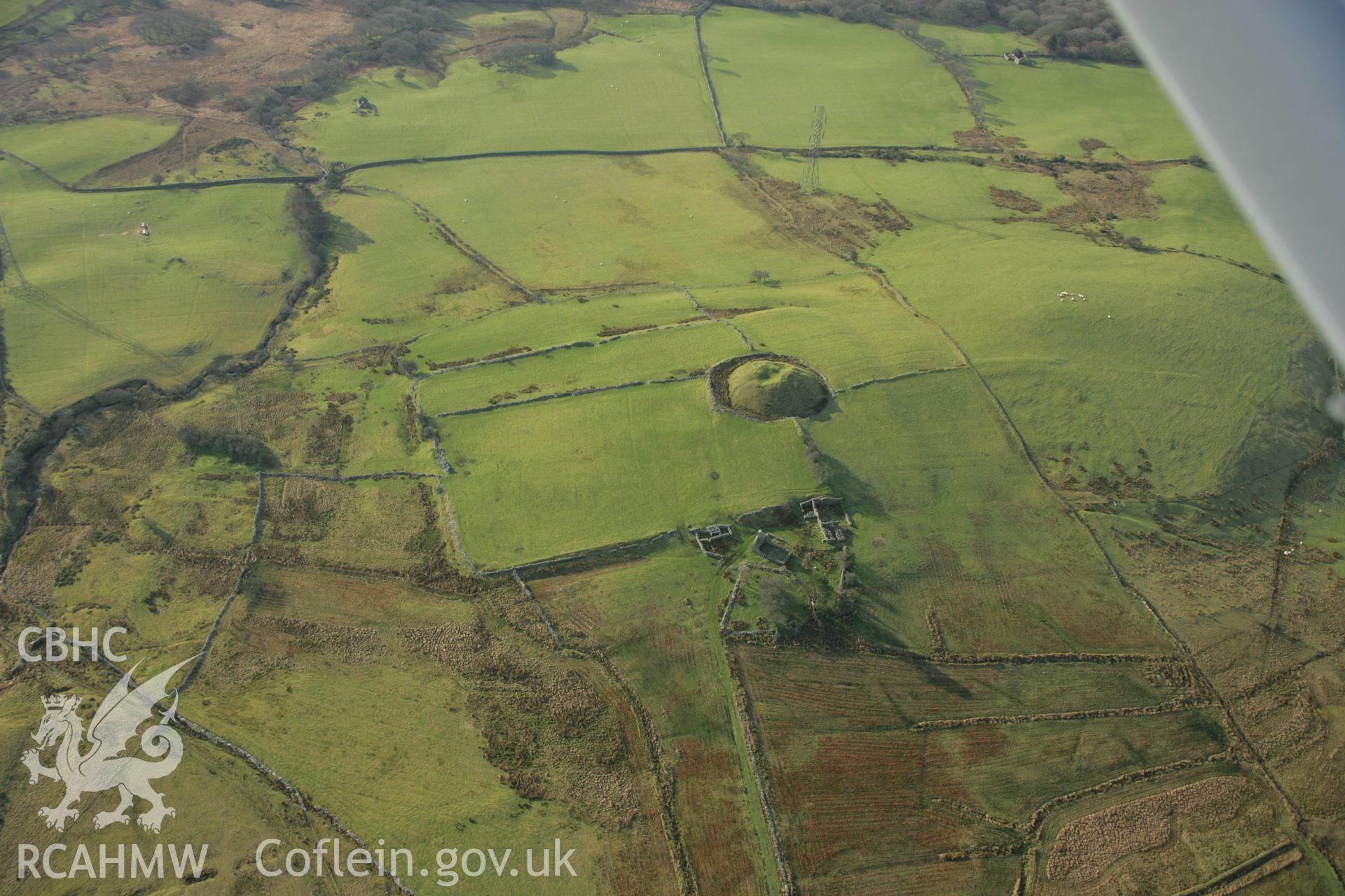 RCAHMW colour oblique aerial photograph of Tomen-y-Mur. Taken on 25 January 2007 by Toby Driver