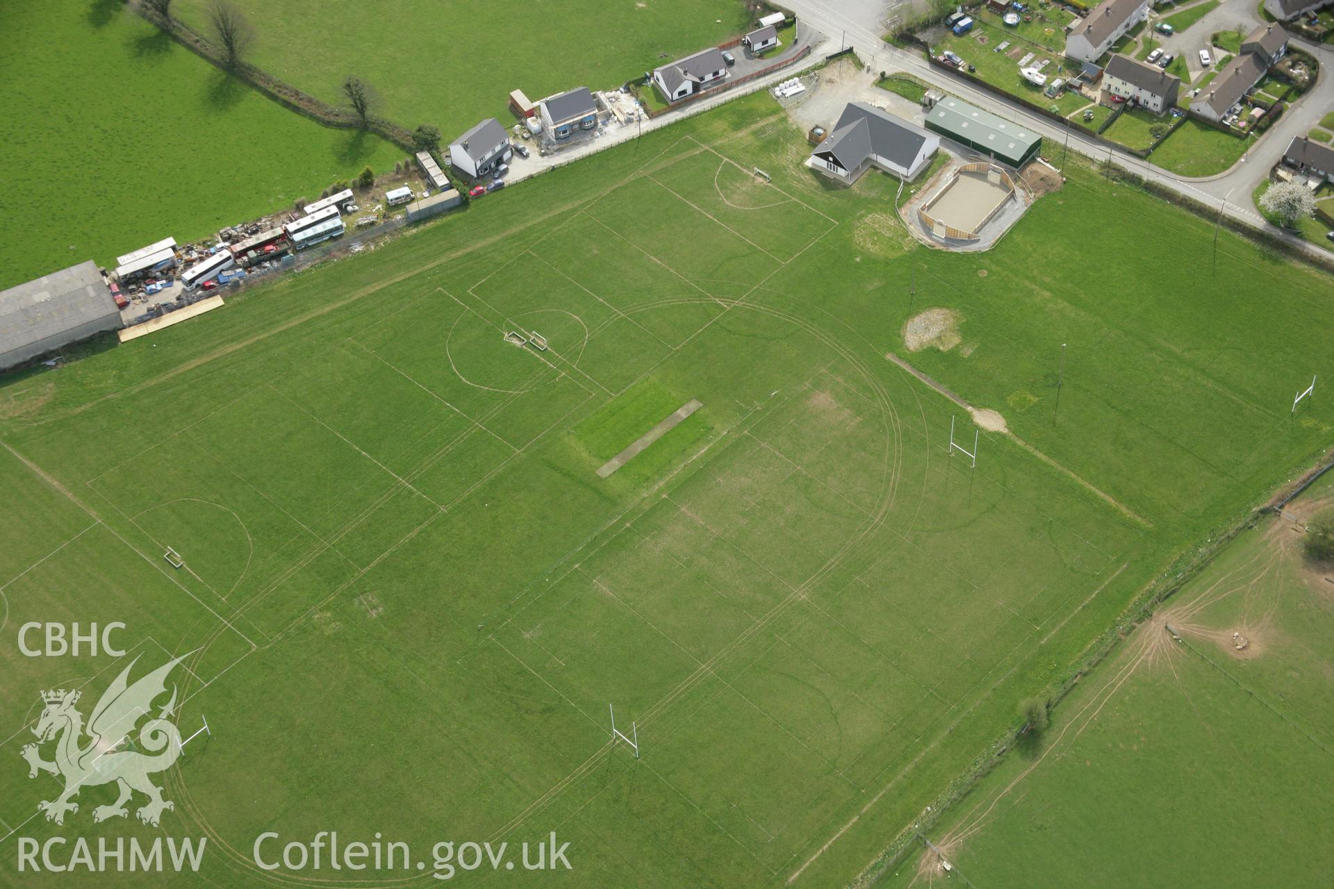 RCAHMW colour oblique aerial photograph of Tregaron. Taken on 17 April 2007 by Toby Driver