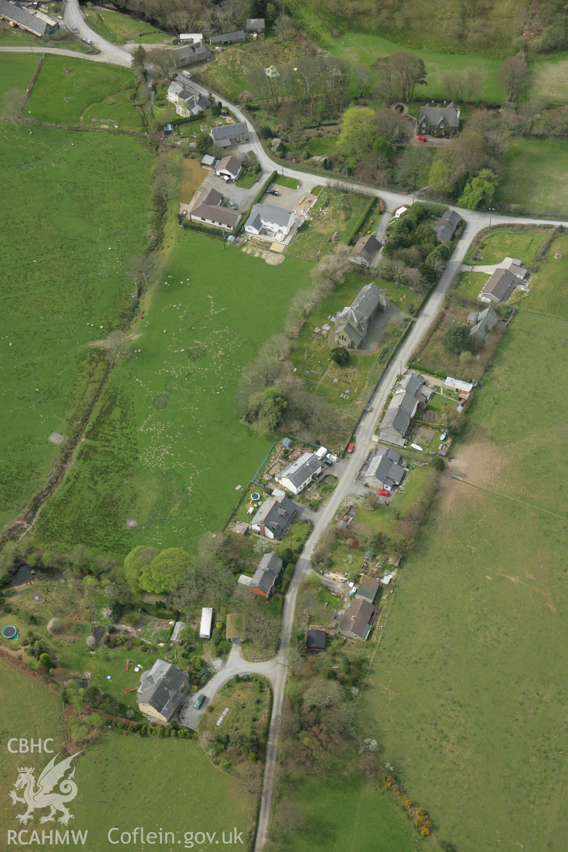 RCAHMW colour oblique aerial photograph of Bontgoch. Taken on 17 April 2007 by Toby Driver