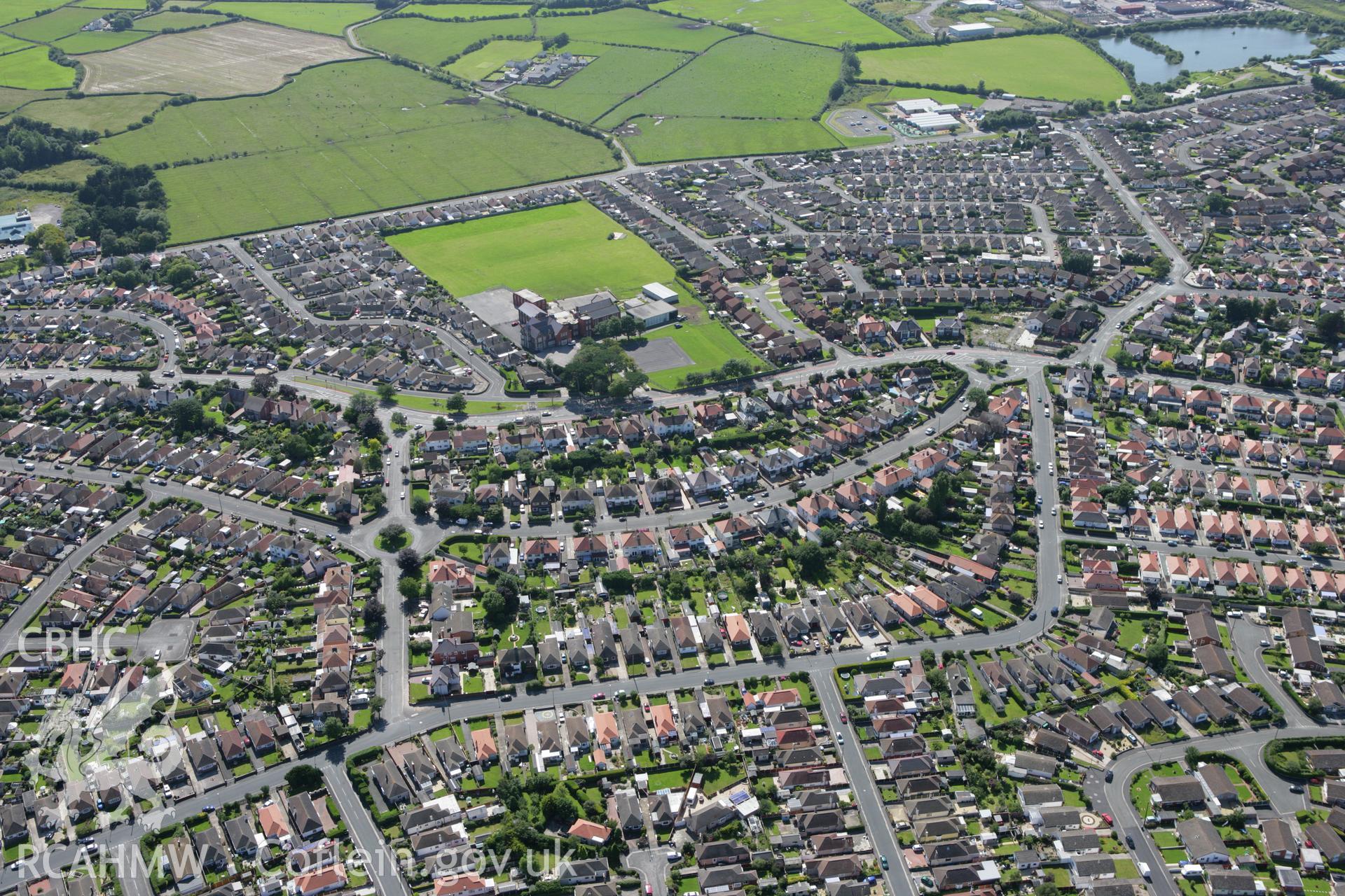 RCAHMW colour oblique aerial photograph of Rhyl looking south-west. Taken on 31 July 2007 by Toby Driver