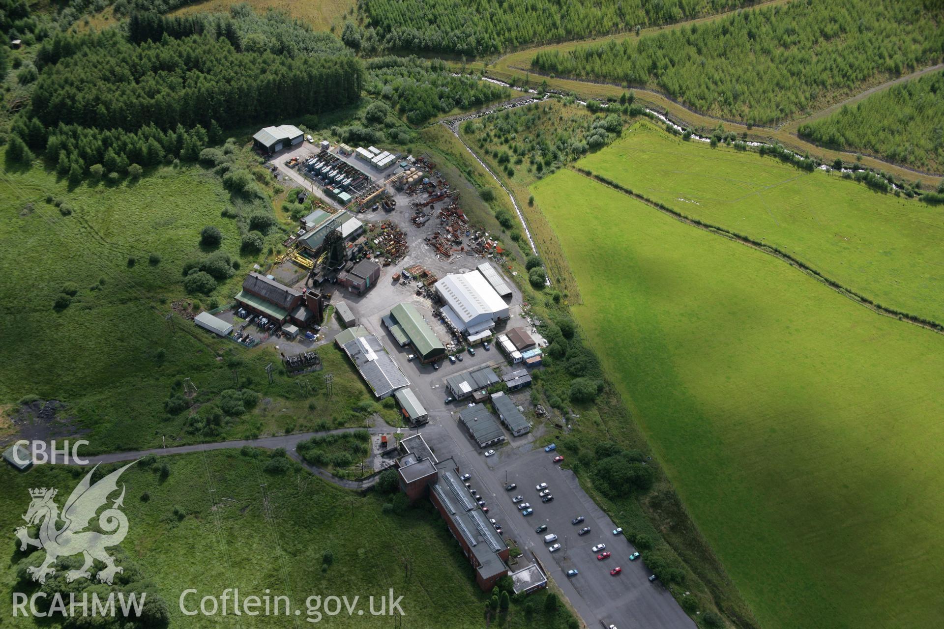 RCAHMW colour oblique aerial photograph of Tower Colliery, Hirwaun. Taken on 30 July 2007 by Toby Driver