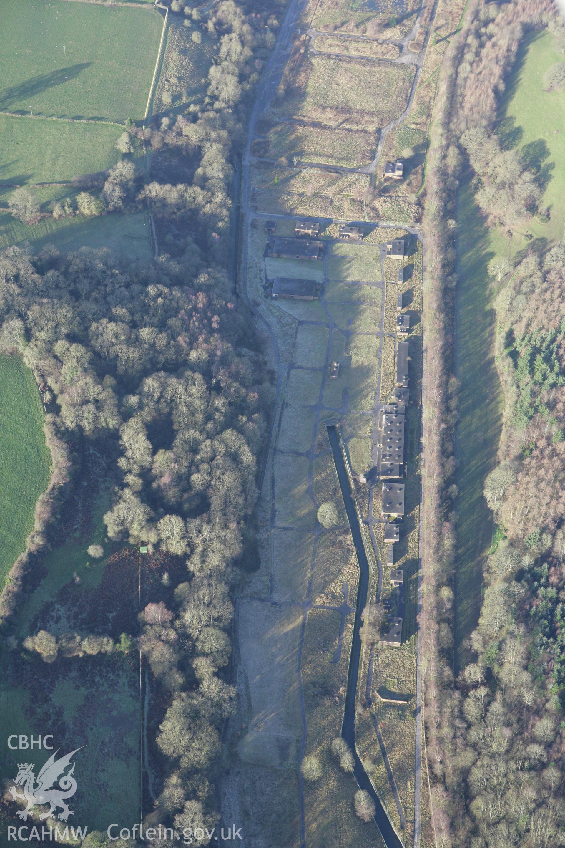 RCAHMW colour oblique photograph of Valley Works, Rhydymywn, Mold. Taken by Toby Driver on 11/12/2007.