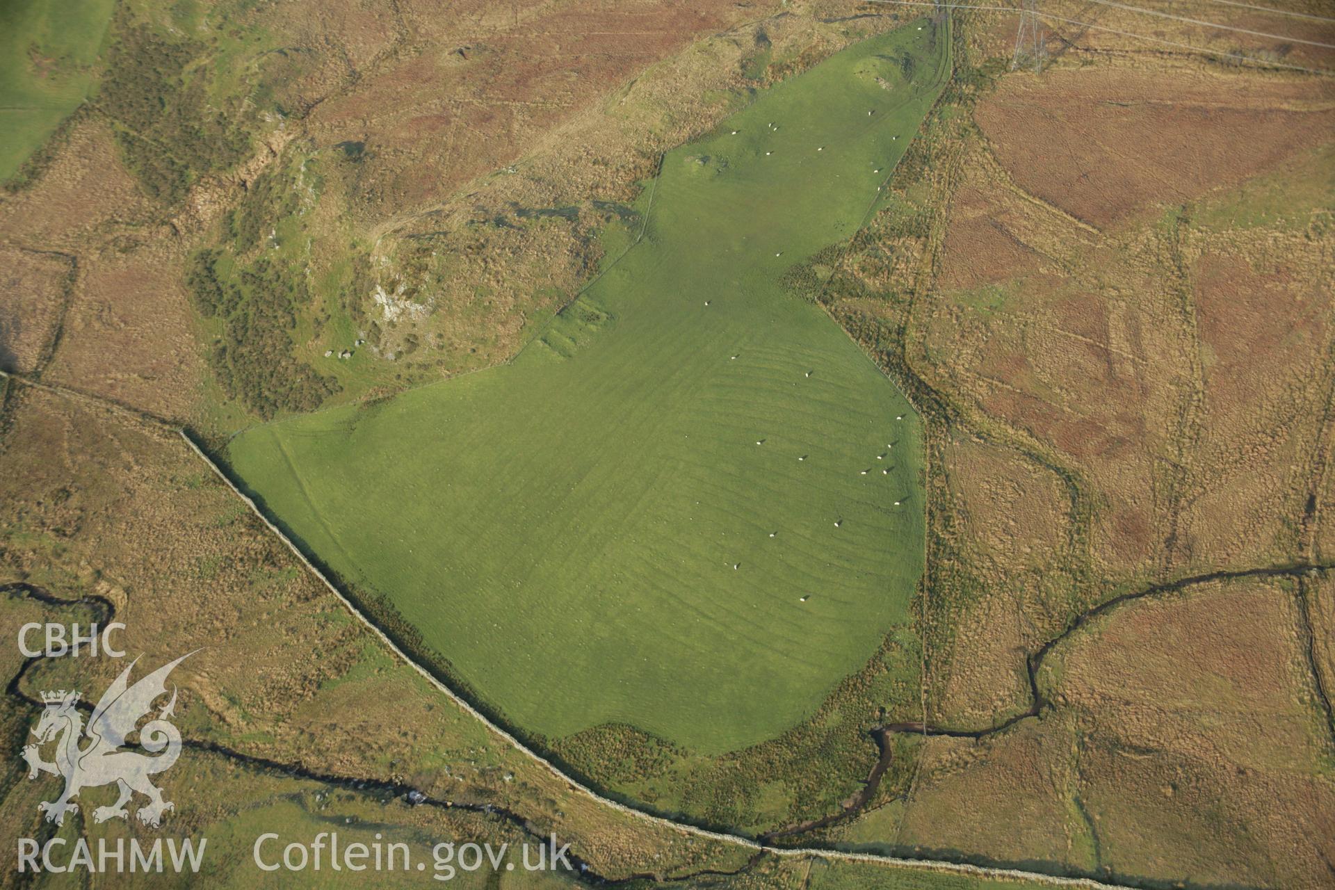 RCAHMW colour oblique aerial photograph of the deserted rural settlement at Dolbelydr Southwest. Taken on 25 January 2007 by Toby Driver