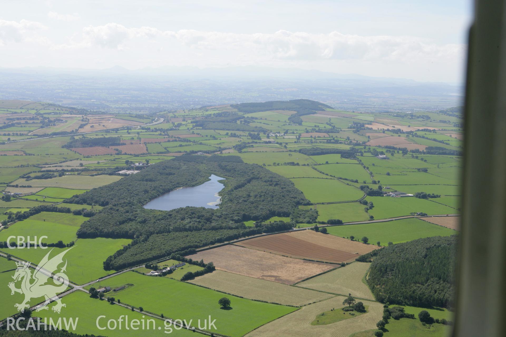 RCAHMW colour oblique aerial photograph of Llyn Helyg. Taken on 31 July 2007 by Toby Driver
