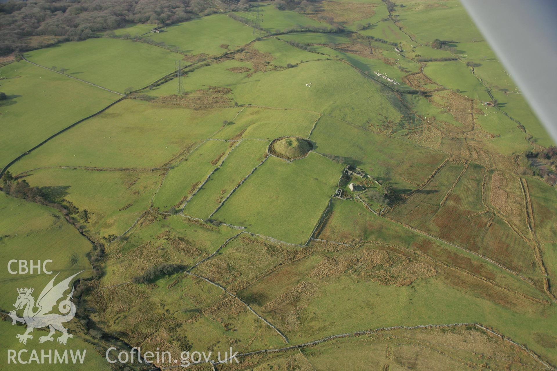RCAHMW colour oblique aerial photograph of Tomen-y-Mur. Taken on 25 January 2007 by Toby Driver