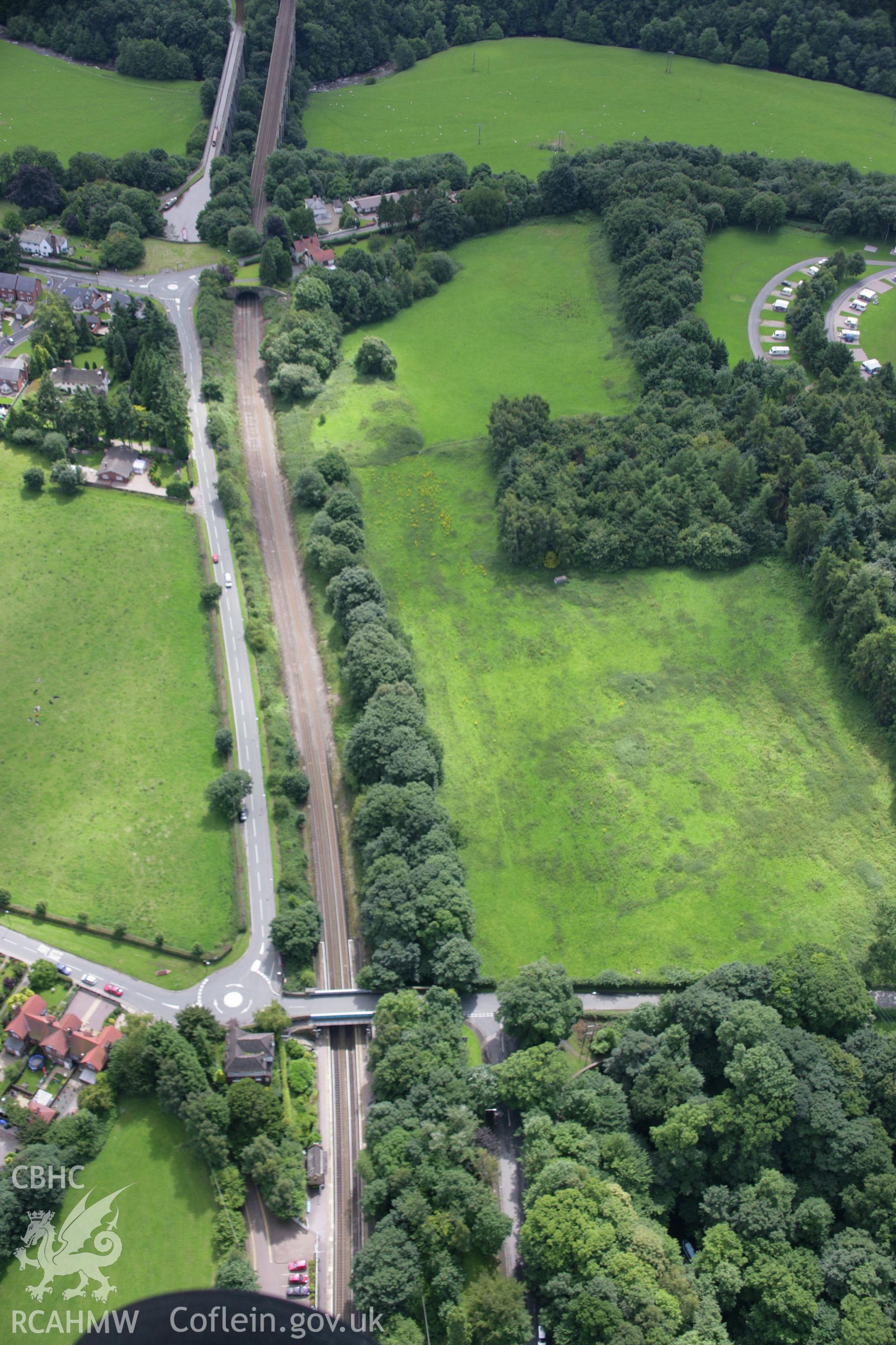 RCAHMW colour oblique aerial photograph of Chirk Tunnel, Llangollen Canal. Taken on 24 July 2007 by Toby Driver