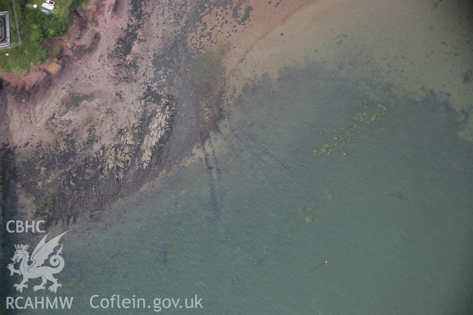 RCAHMW colour oblique photograph of Gelliswick Bay wrecks. Taken by Toby Driver on 01/08/2007.
