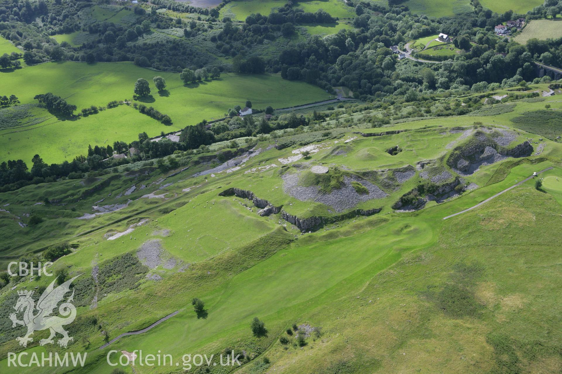 RCAHMW colour oblique aerial photograph of Morlais Castle. Taken on 30 July 2007 by Toby Driver