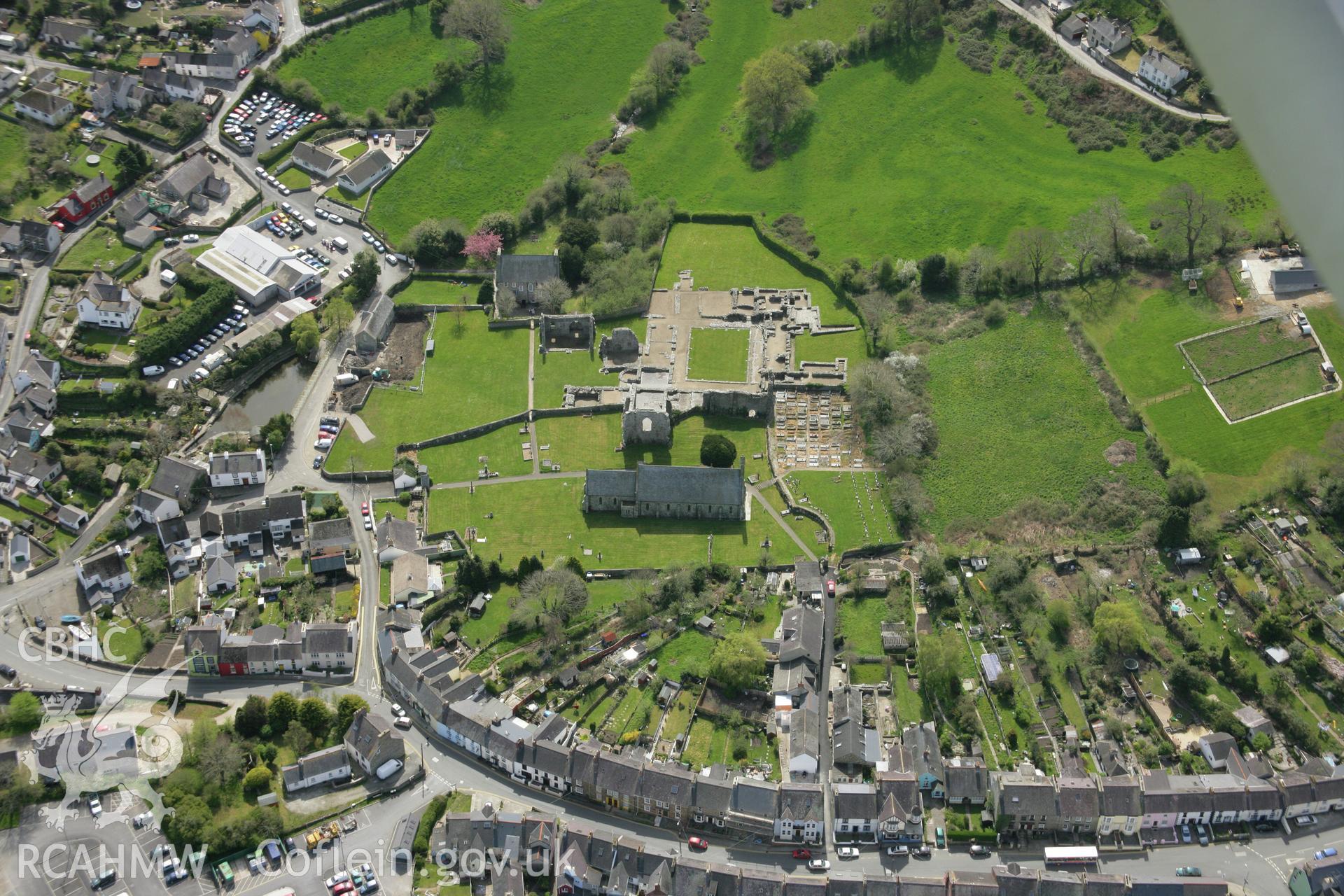 RCAHMW colour oblique aerial photograph of St Dogmaels. Taken on 17 April 2007 by Toby Driver