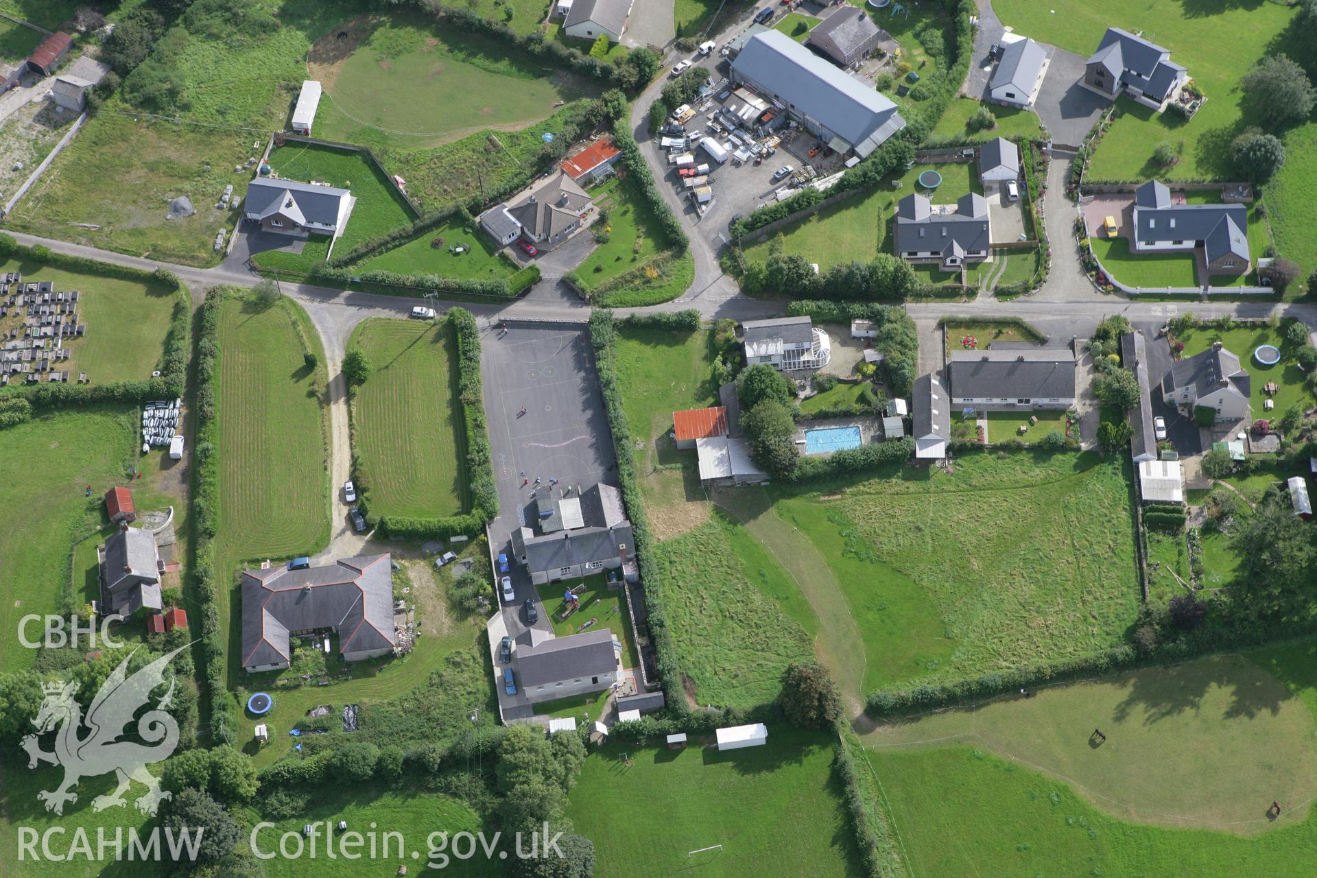 RCAHMW colour oblique photograph of Capel Iwan, Newcastle Emlyn. Taken by Toby Driver on 11/09/2007.