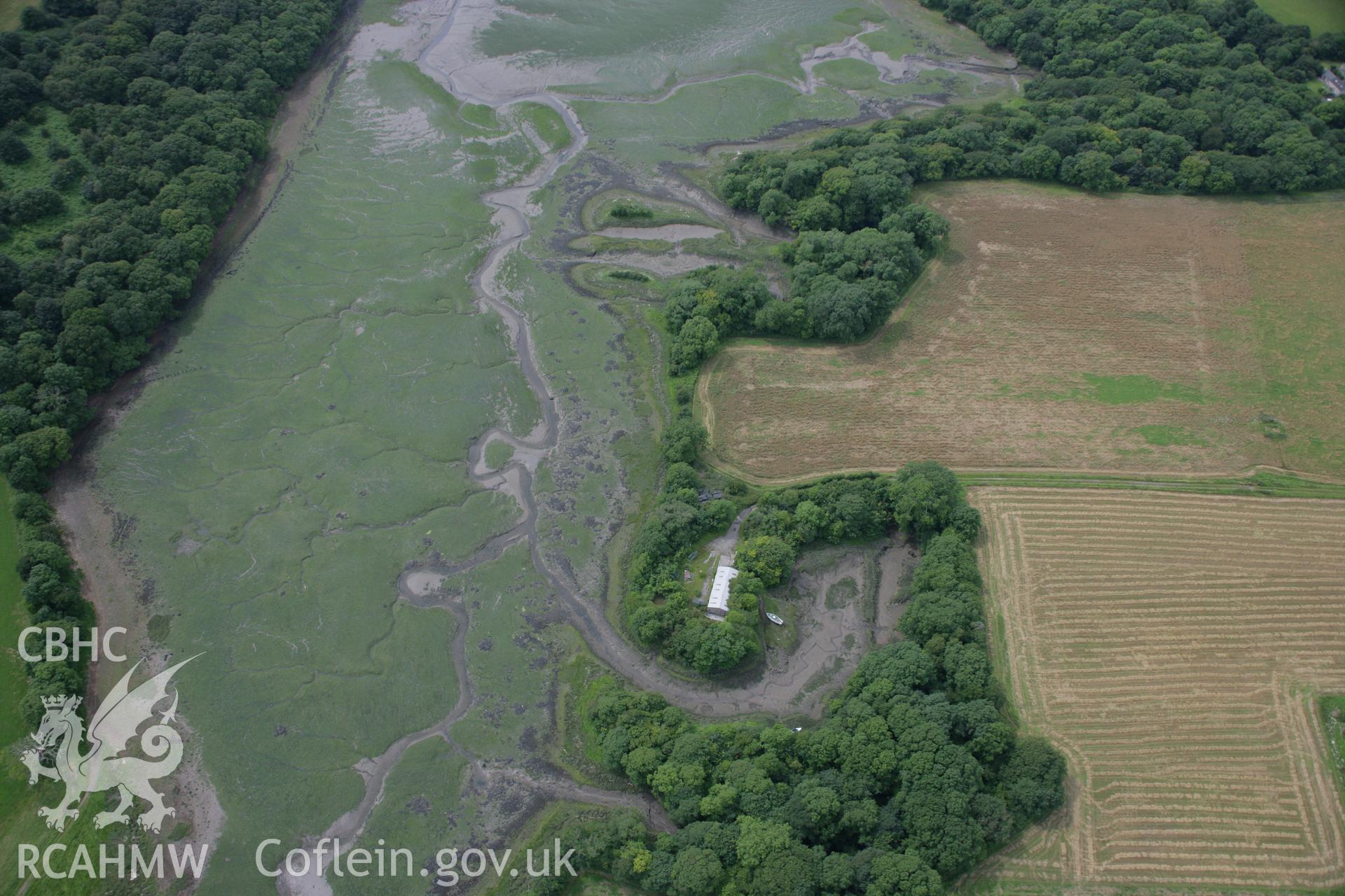 RCAHMW colour oblique photograph of Garron quarries,. Taken by Toby Driver on 01/08/2007.